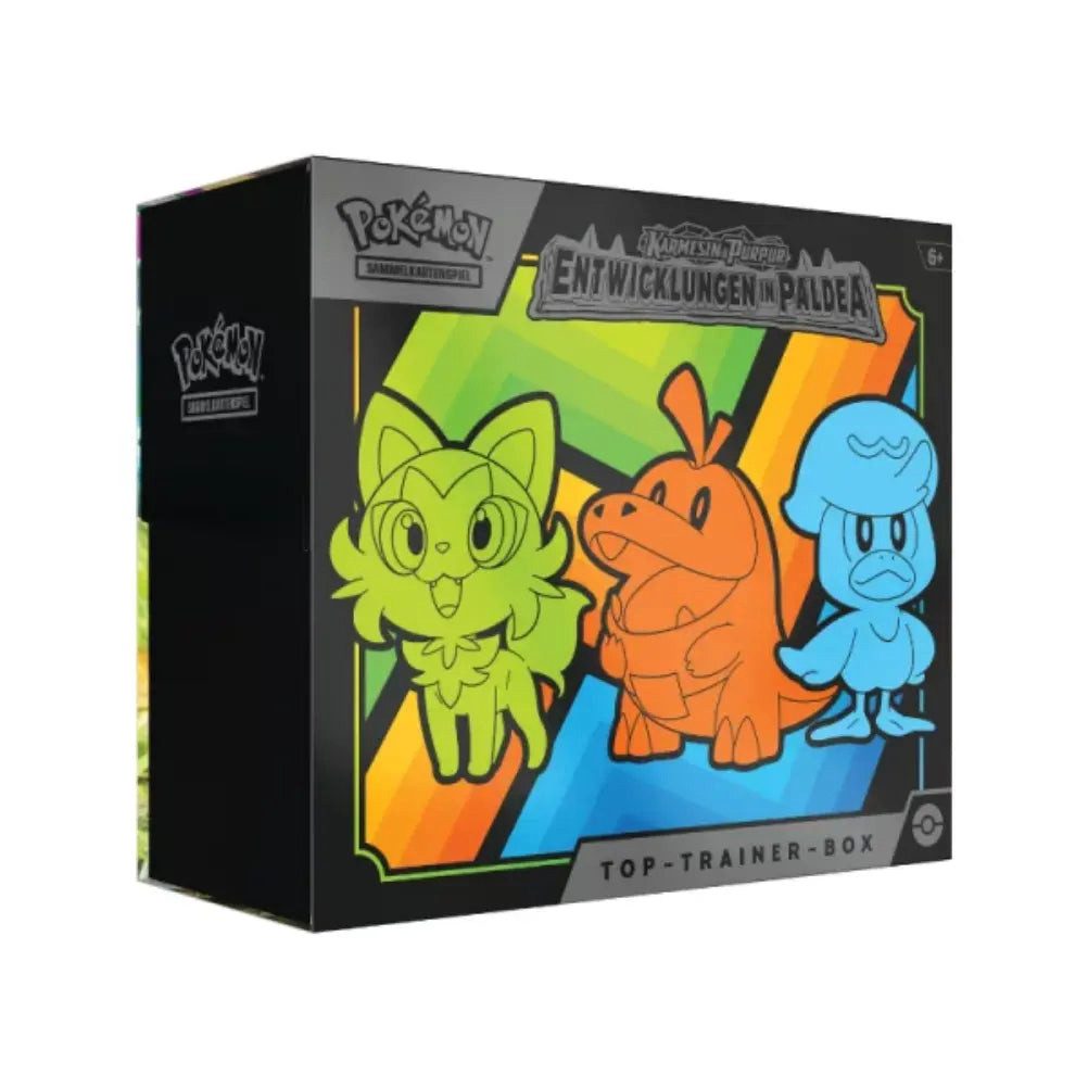 The Pokémon Company International Sammelkarte Pokemon Karmesin & Purpur – Entwicklungen in Paldea - Top Trainer Box
