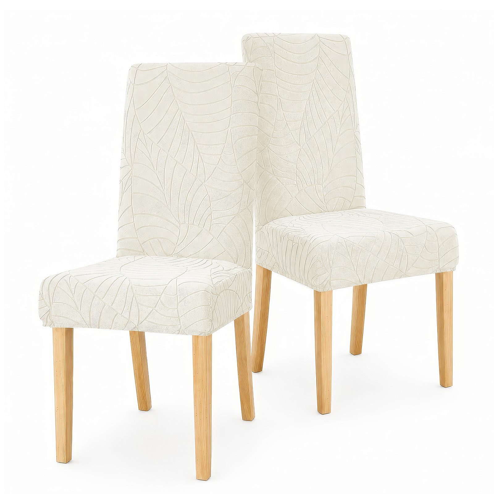 BlingBin Stuhlhusse Stretch Stuhlhussen für Esszimmer, Abnehmbar und Waschbar Stuhlbezüge, Parsons-Stuhlbezüge, Stuhlschutz für Küche, Hotel, Restaurant, Beige