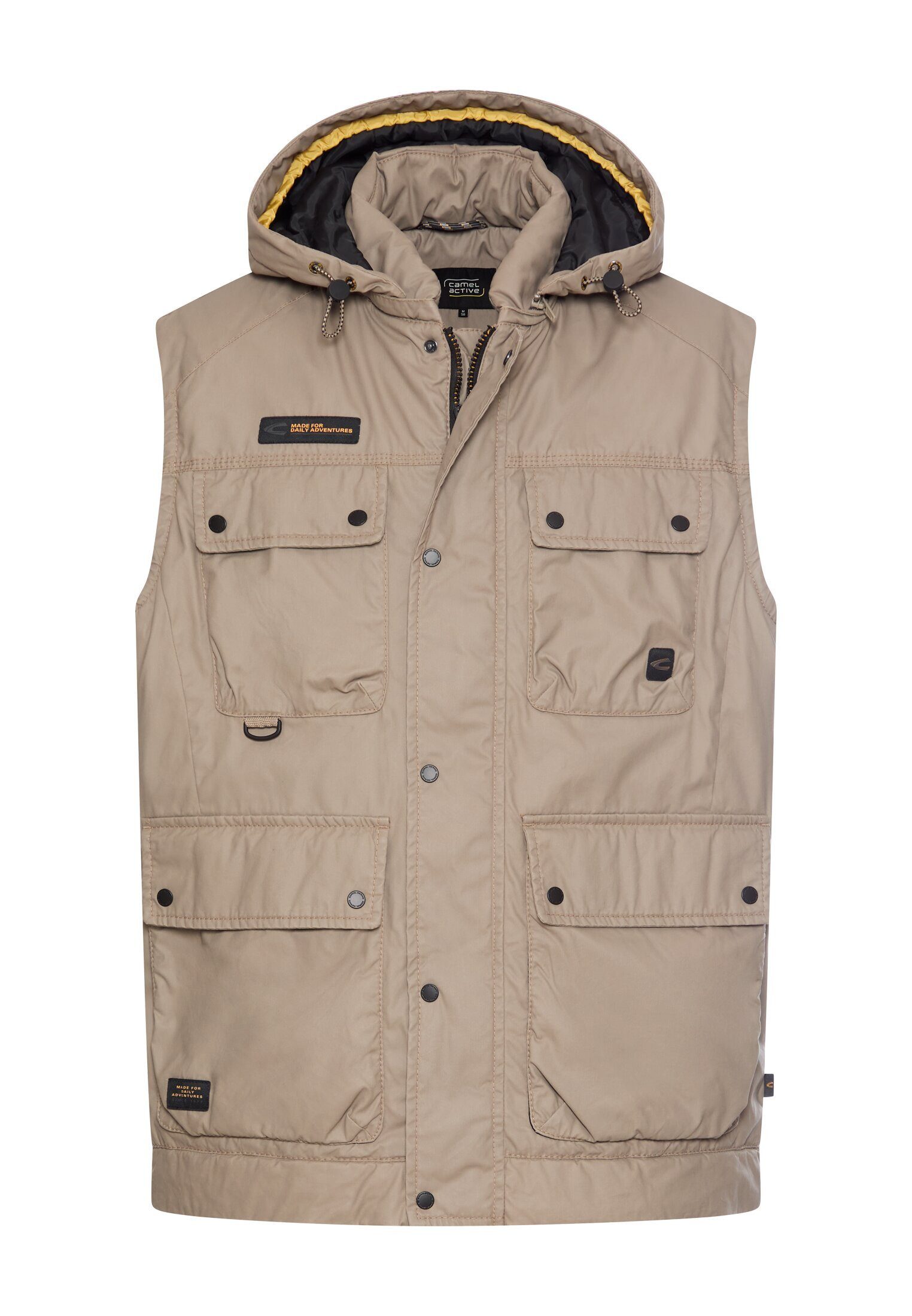 camel active Funktionsweste mit abnehmbarer Kapuze ärmellos Weste_Outdoor-Weste