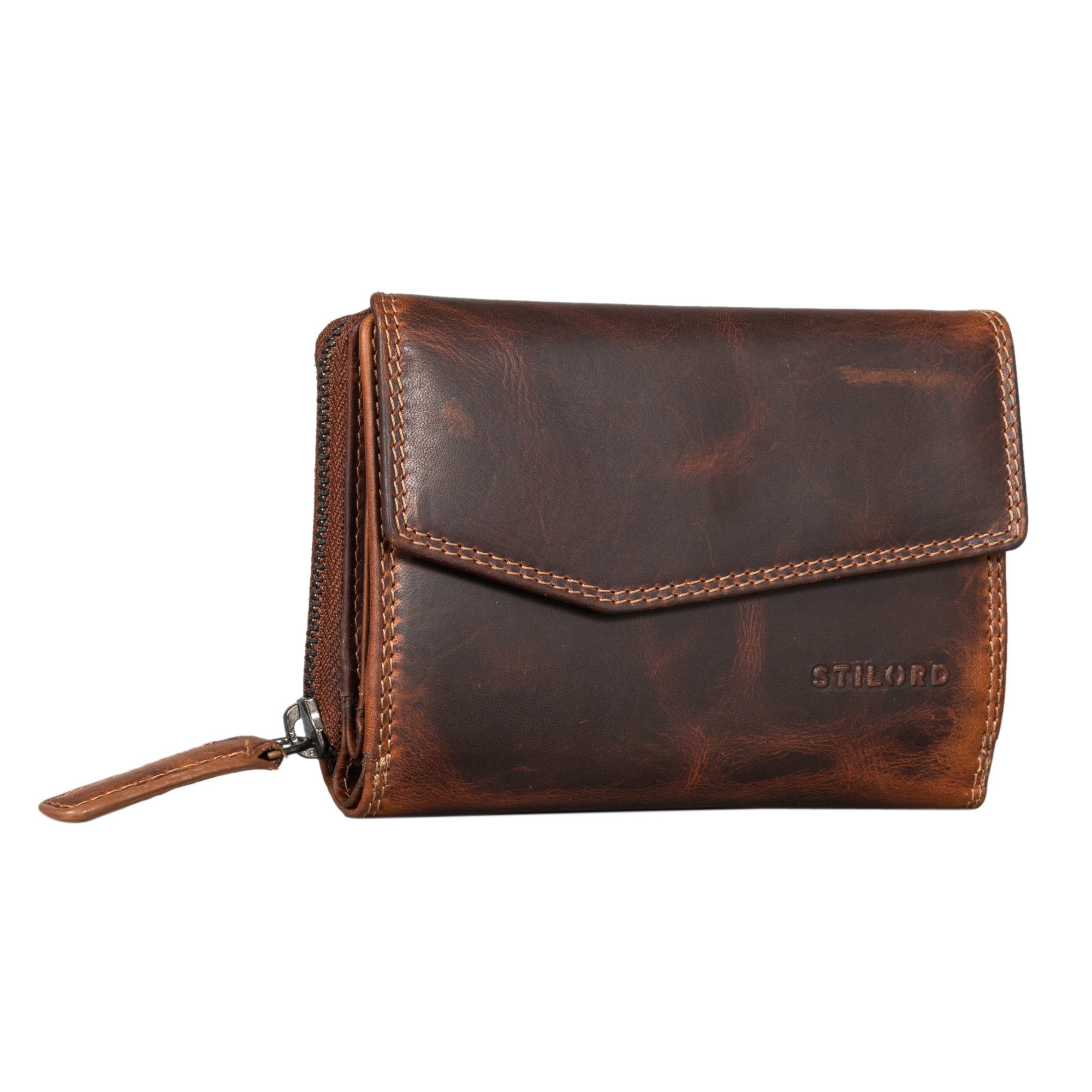 Geldbörse "Lark" Damen Vintage Geldbörse Leder mit RFID Schutz