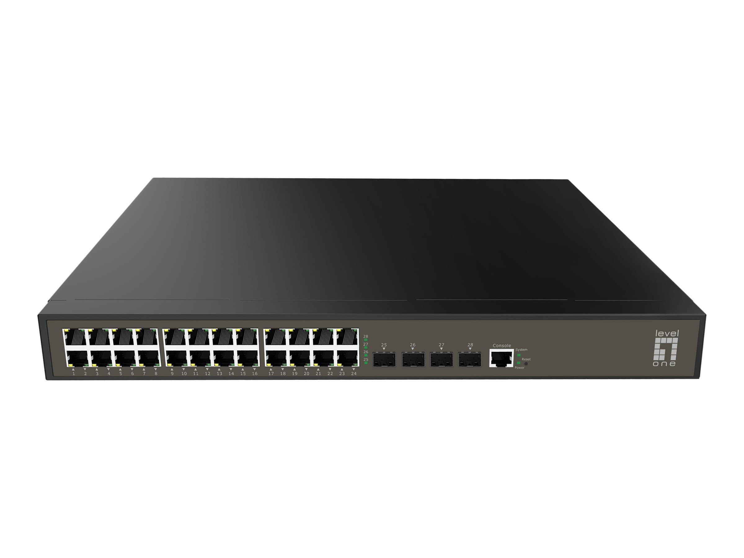 LevelOne Switch 8x GE GEL-1061 4xGSFP 19" Netzwerk-Switch