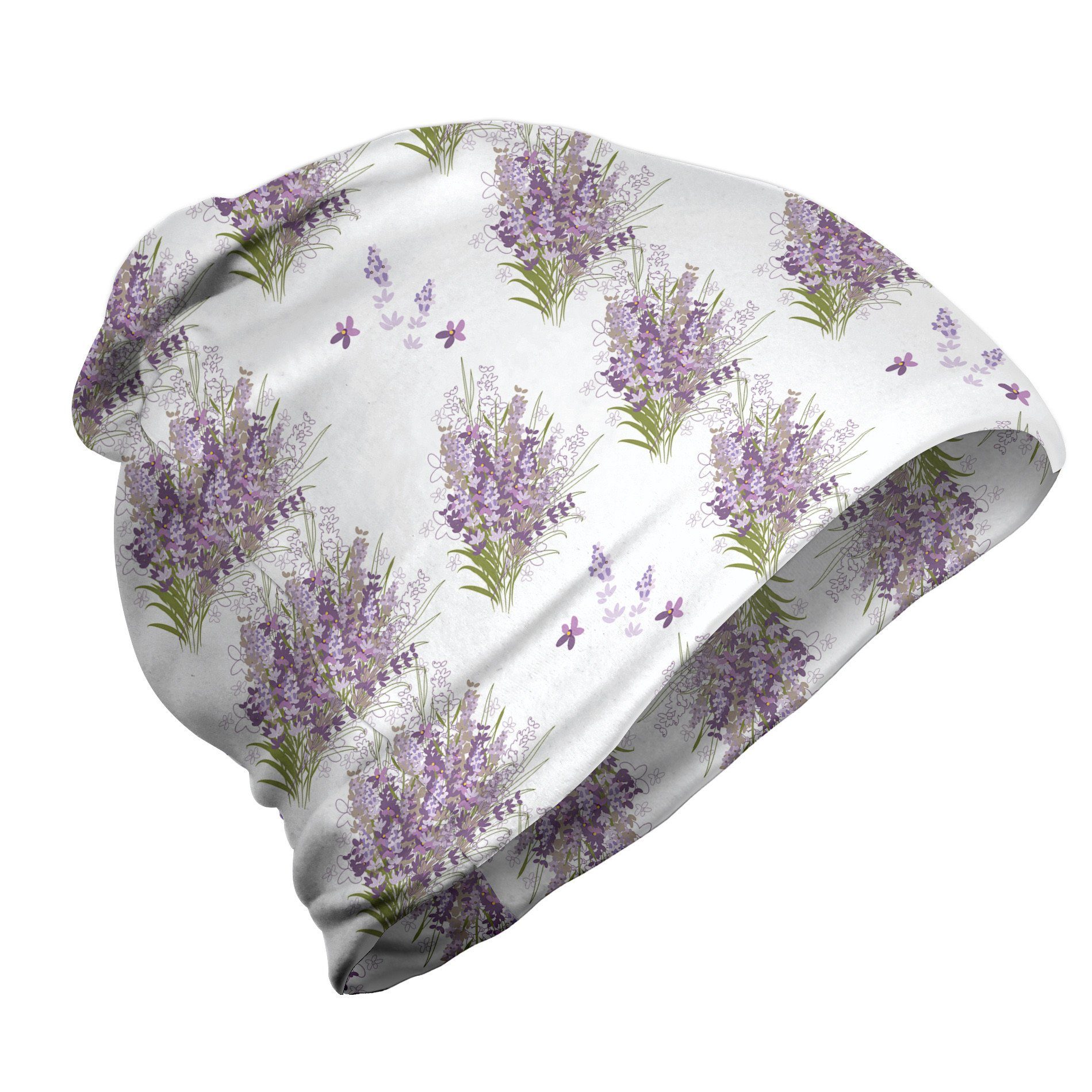 Violett Lavendel-Flieder-Blumen-Entwurf Freien im Abakuhaus Wandern Beanie