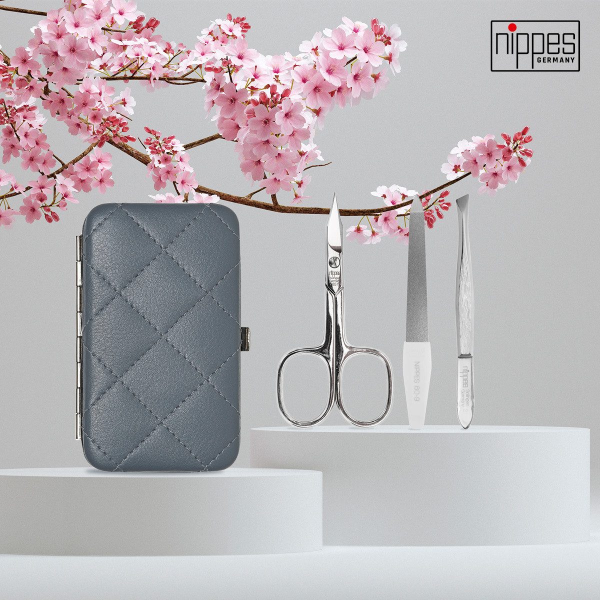 nippes Solingen Maniküre-Etui Maniküre Set RAUTE mit Lamm-Nappa-Etui und Ve günstig online kaufen