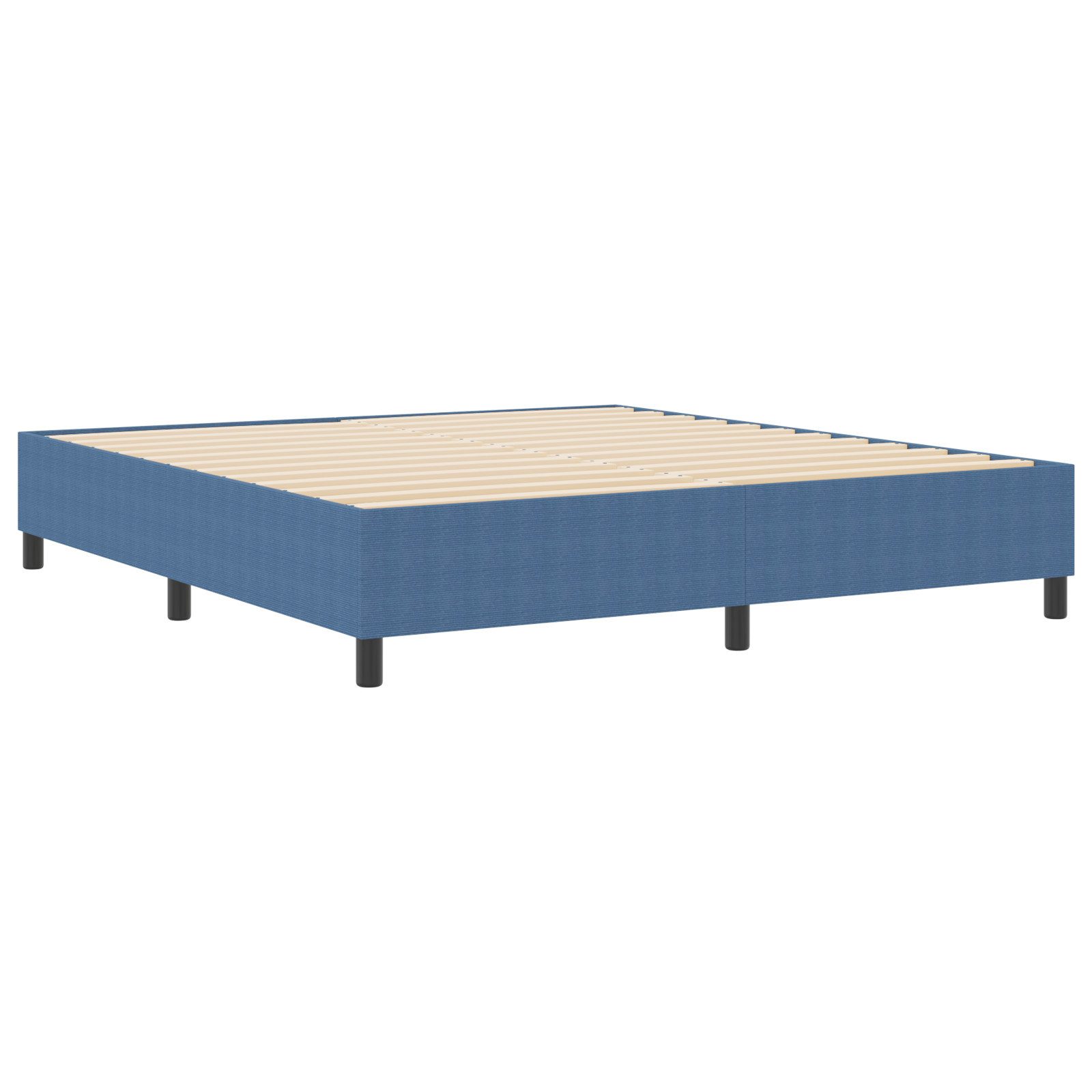 vidaXL Bett Boxspringbett Blau Cordstoff (1-tlg) günstig online kaufen