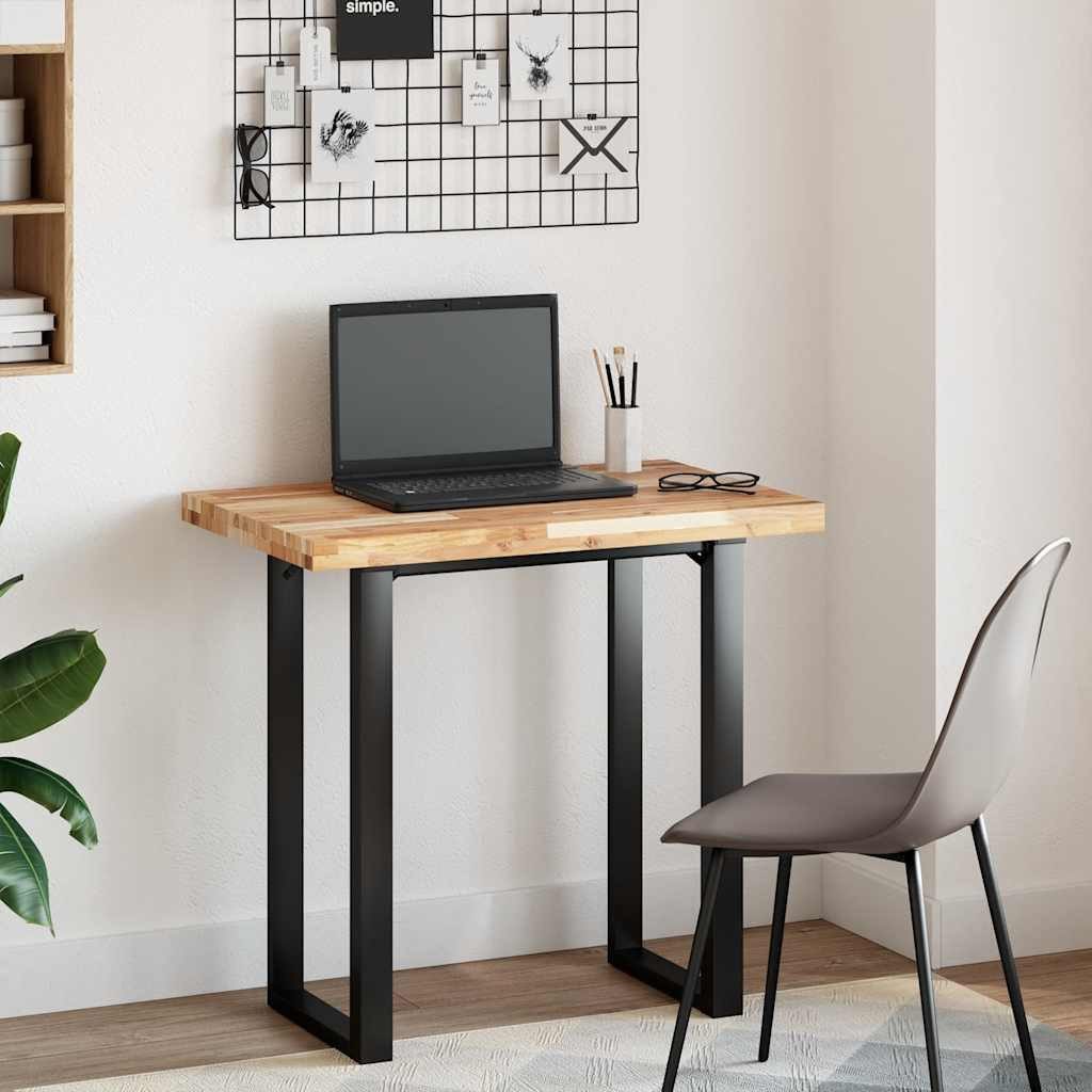vidaXL Schreibtischplatte Schreibtischplatte Unbehandelt 80x50x4 cm Massivholz