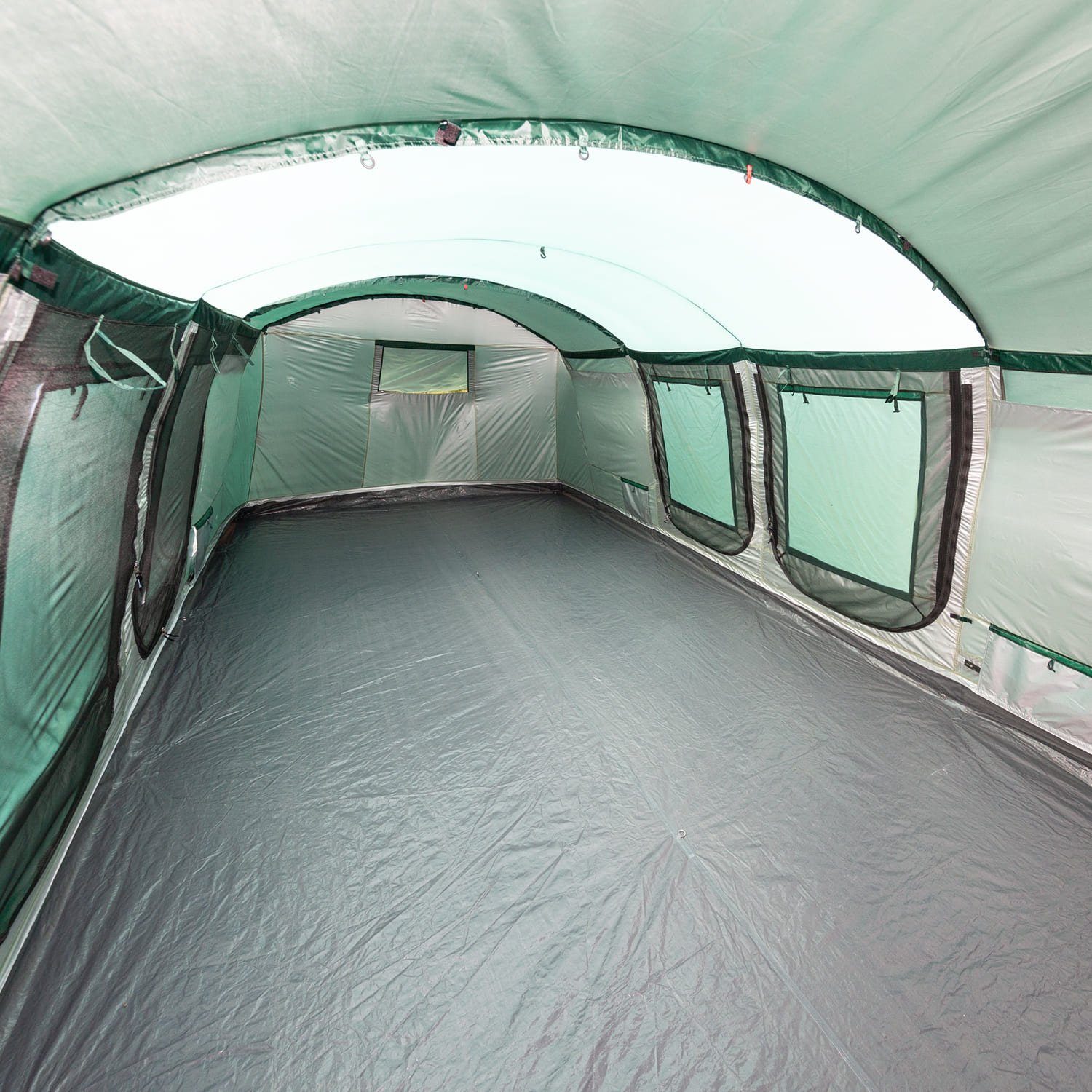 und mit Sleeper mm Montana Skandika Sleeper Tunnelzelt 10 5000 Protect Wassersäule Zeltboden, Technologie SKANDIKA (grün), eingenähtem