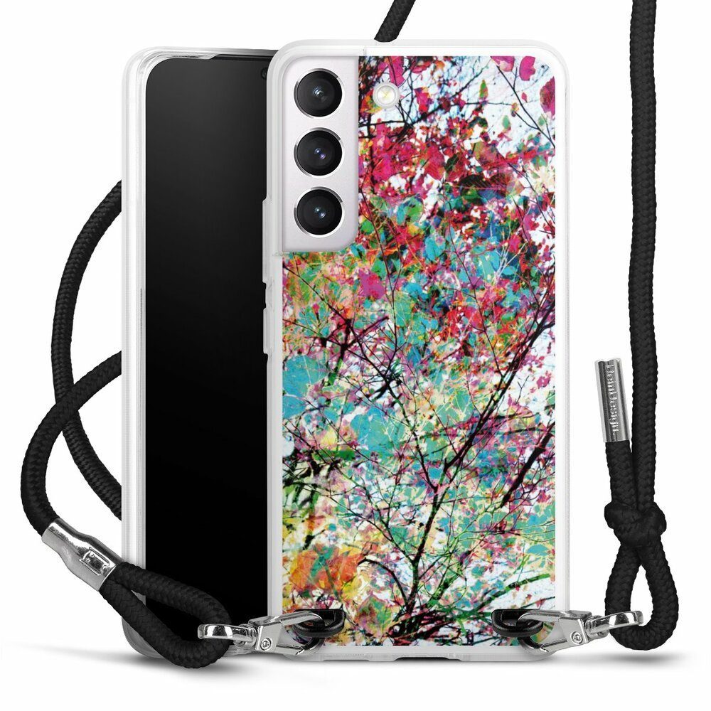 DeinDesign Handyhülle Malerei Blätter Kunst Autumn8, Samsung Galaxy S22 Handykette Hülle mit Band Case zum Umhängen