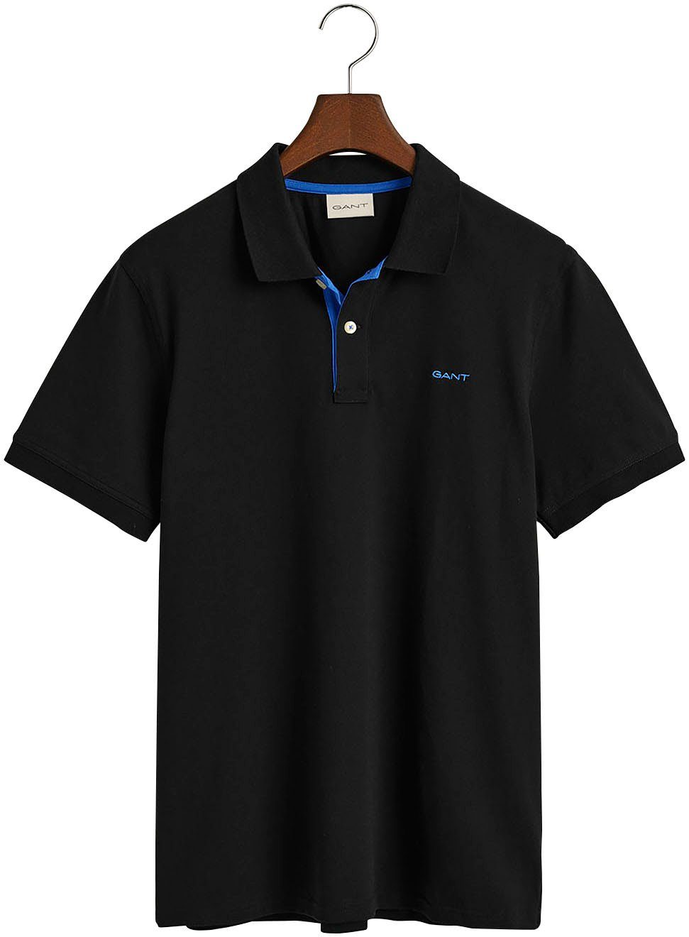 Gant Poloshirt REG CONTRAST PIQUE SS RUGGER mit kontrastfarbenen Einsätzen. Reduzierter Preis € 59,99. Unverbindliche Preisempfehlung € 89,95