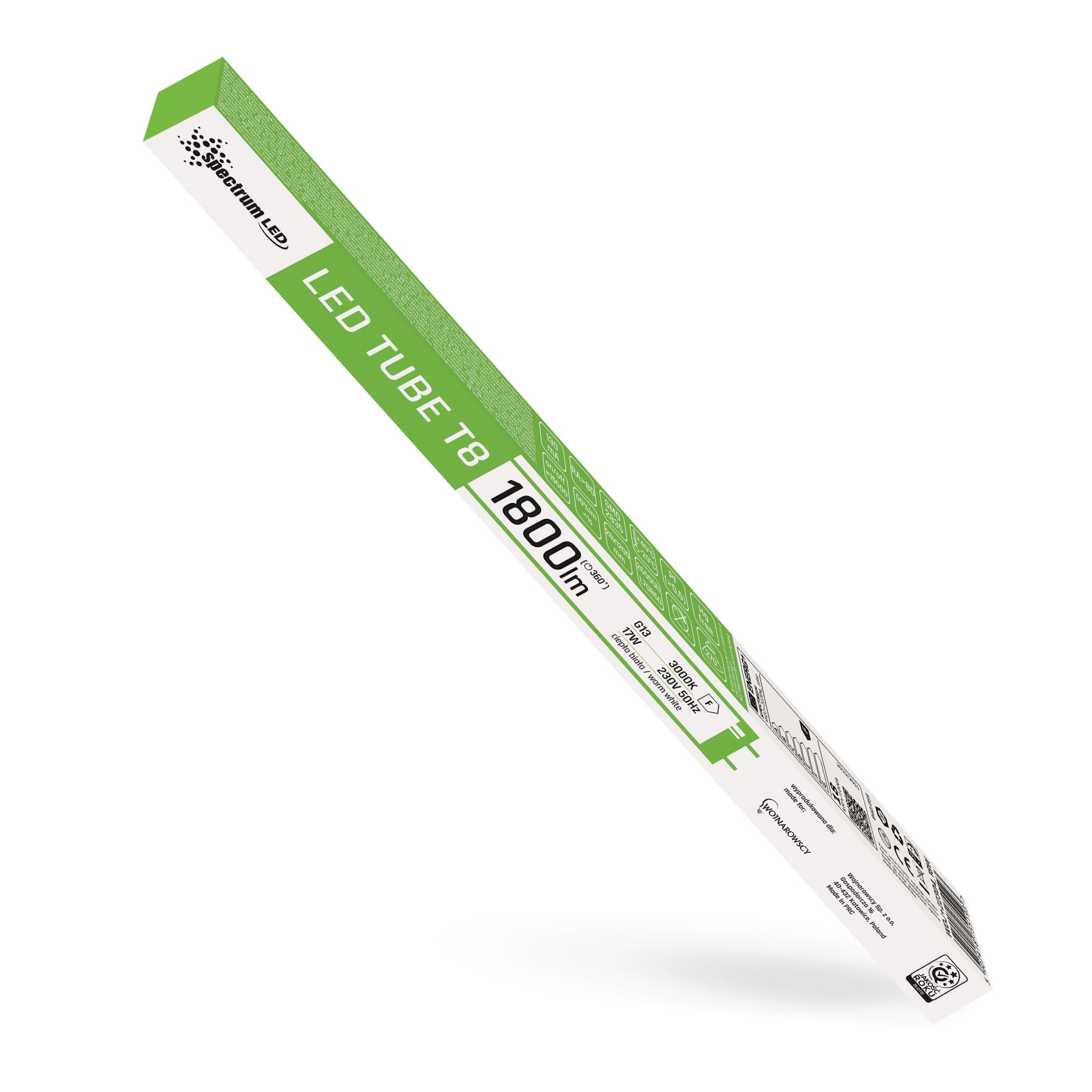 Spectrum LED-Leuchtmittel 25er Pack LED 120cm Röhre G13 Tube Glas T8 17W 1900lm Neutral 4000K, G13, Neutralweiß