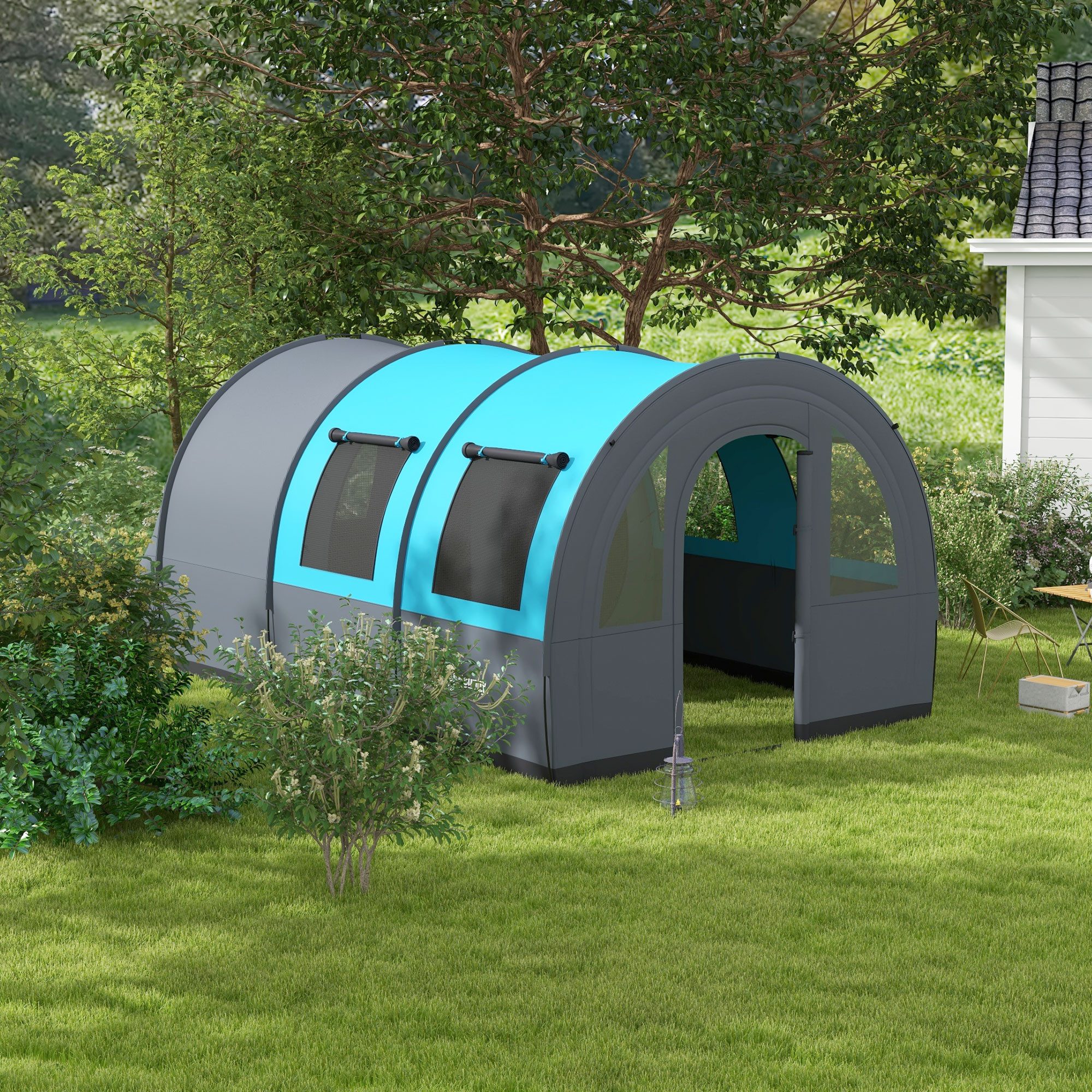 Outsunny Tunnelzelt mit Tragetasche, wasserdicht, Personen: günstig online kaufen