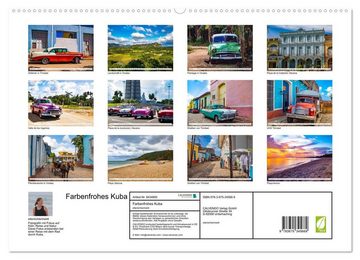 CALVENDO Wandkalender Farbenfrohes Kuba (Premium, hochwertiger DIN A2 Wandkalender 2023, Kunstdruck in Hochglanz)