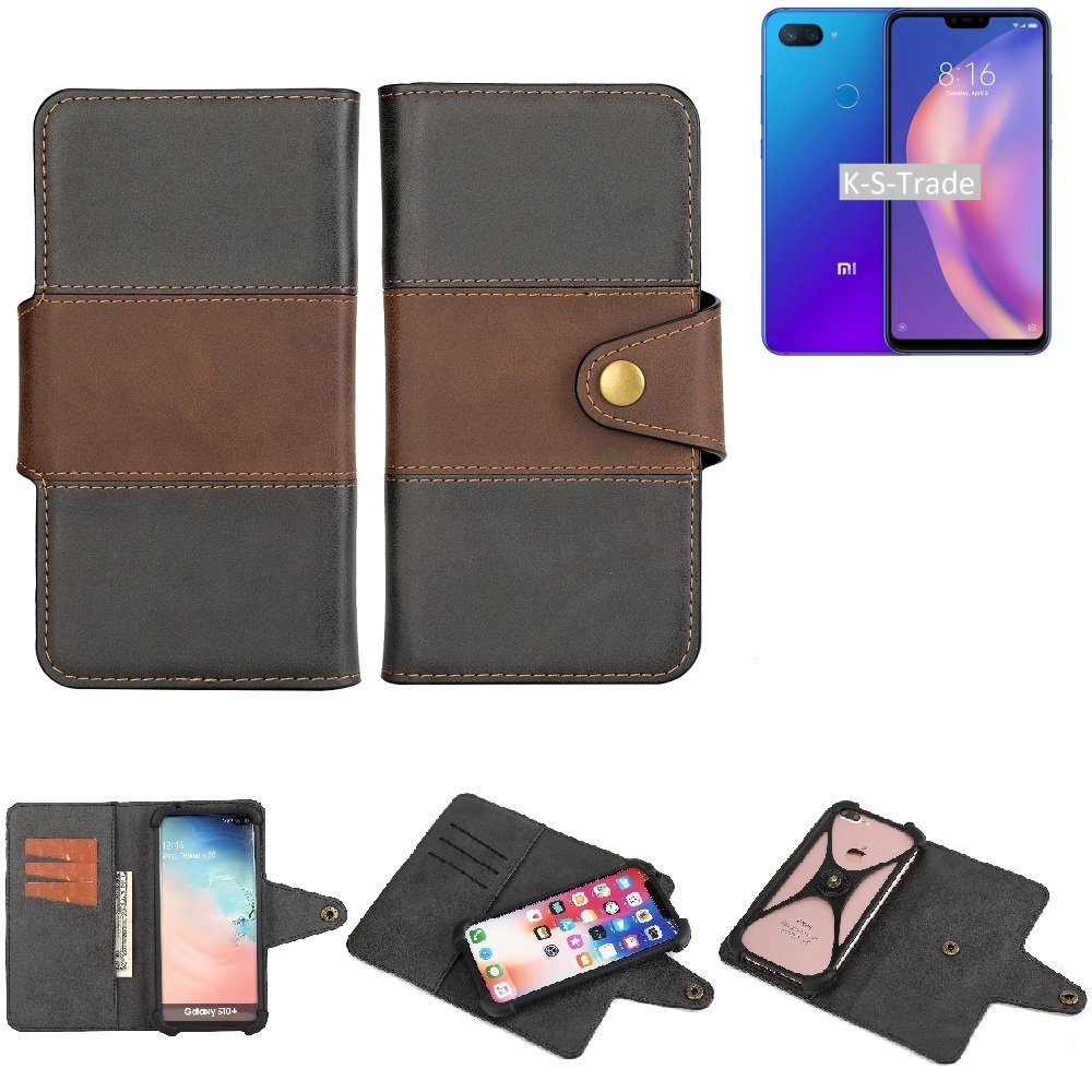 K-S-Trade Handyhülle für Xiaomi Mi 8, Handyhülle Schutzhülle Hülle Bookstyle Wallet-Case Bumper
