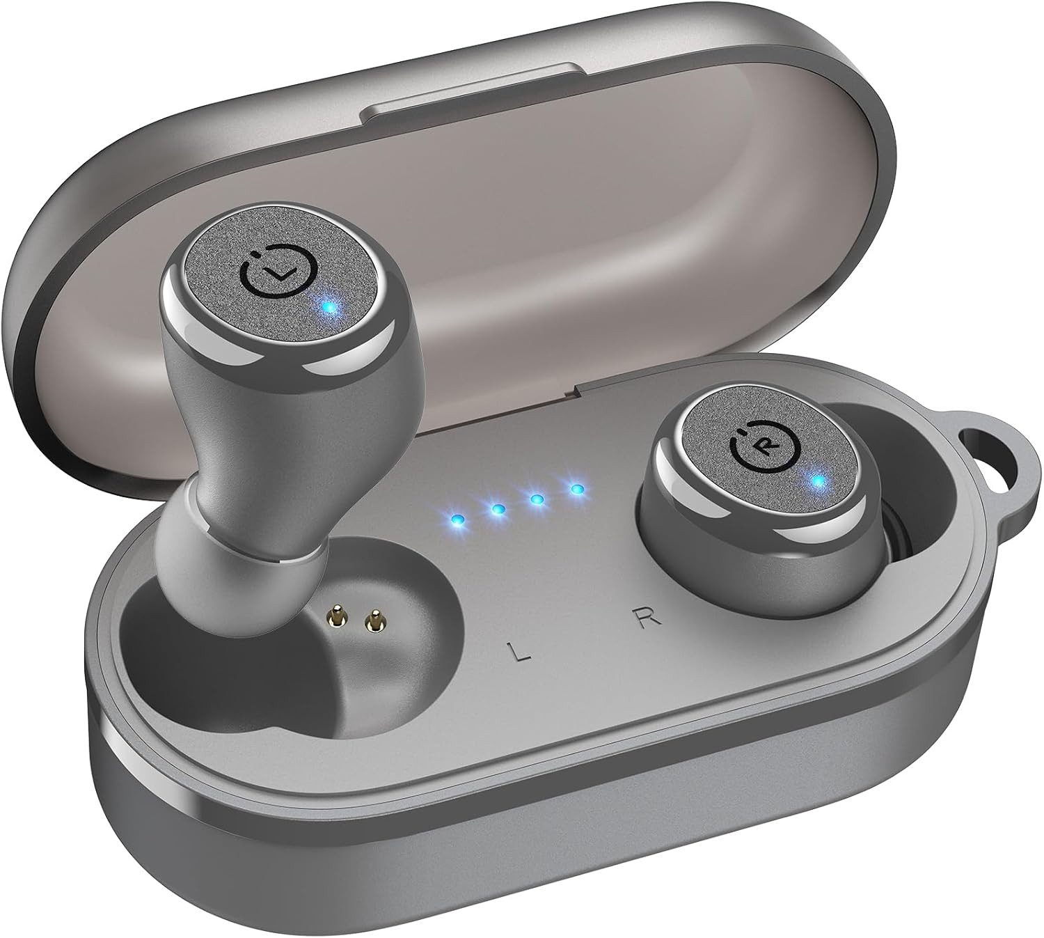 TOZO Bluetooth 5.3 Kopfhörer mit ENC & 55H Akkulaufzeit In-Ear-Kopfhörer (Leistungsstarke Bluetooth 5.3 Kopfhörer mit stabilem Signal und kristallklarer Audioübertragung ohne Unterbrechungen., Wasserdichte Sport Ohrhörer mit Tiefbass & Wireless Charging)