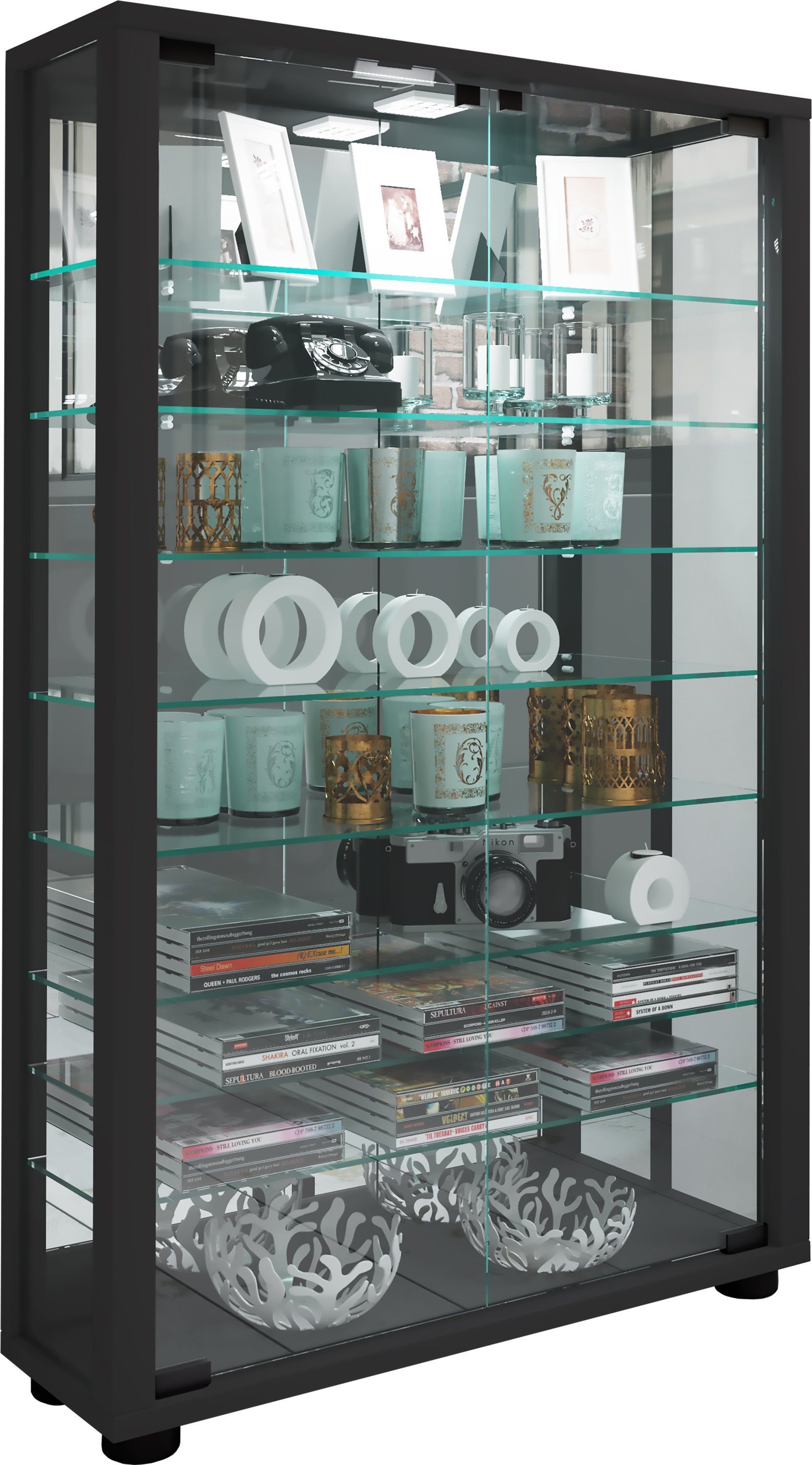 VCM Standvitrine Glas Stand Vitrine Sammelvitrine günstig online kaufen