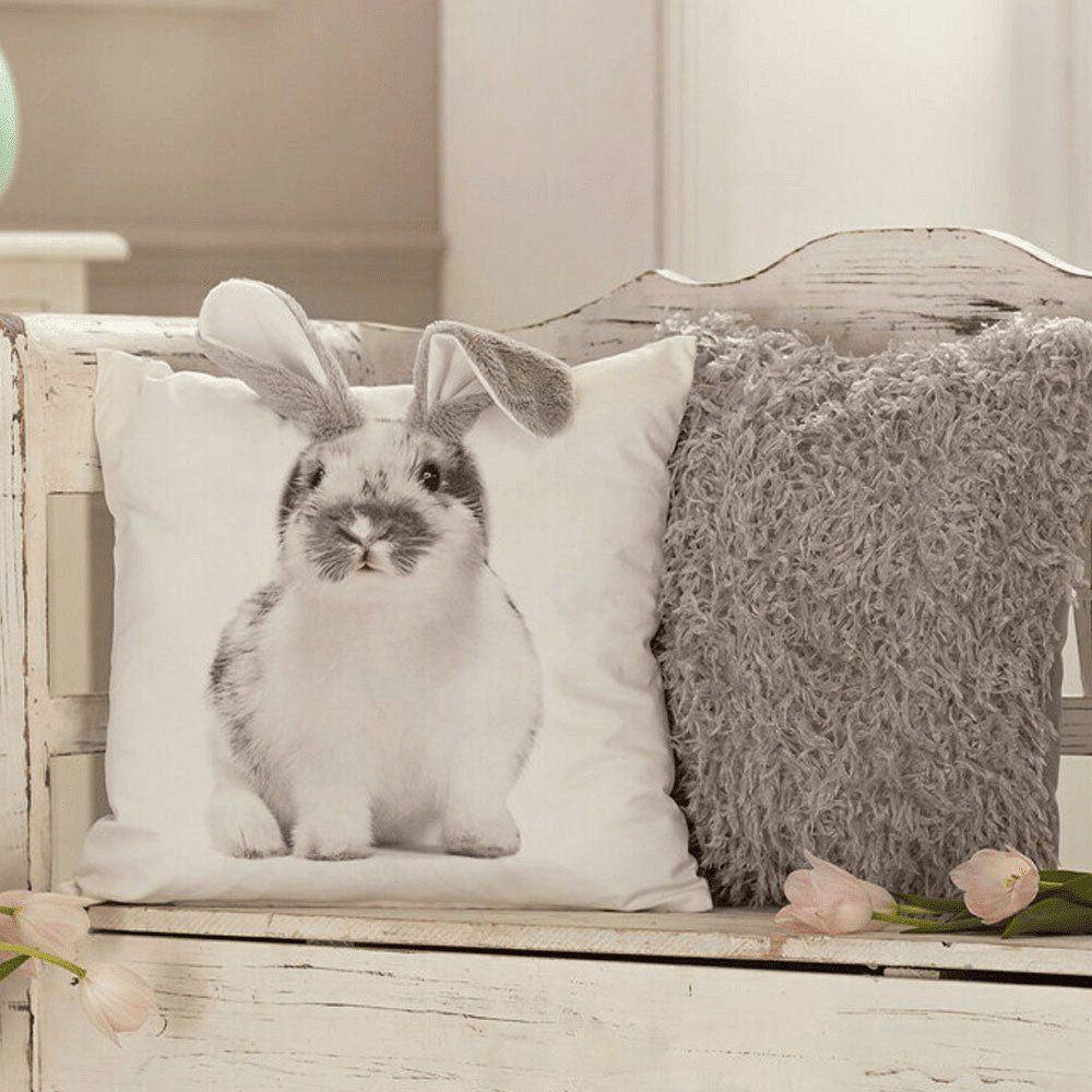 Home-trends24.de Kissenhülle Schlappohr Kissen Bezug Deko Ostern Hase Oster günstig online kaufen