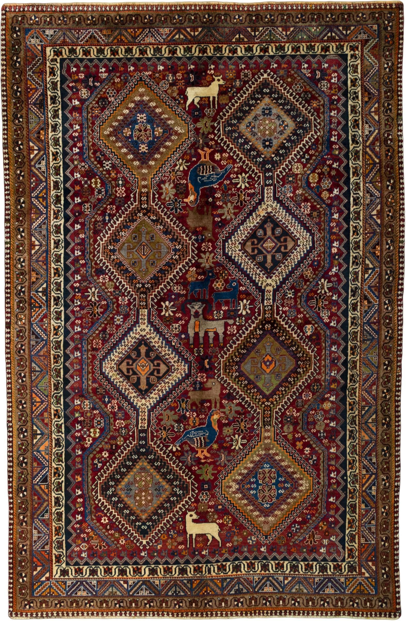 Orientteppich Shiraz 210x321 Handgeknüpfter Orientteppich / Perserteppich