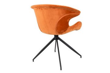 Zuiver Stuhl Armlehnstuhl Mia Samt orange