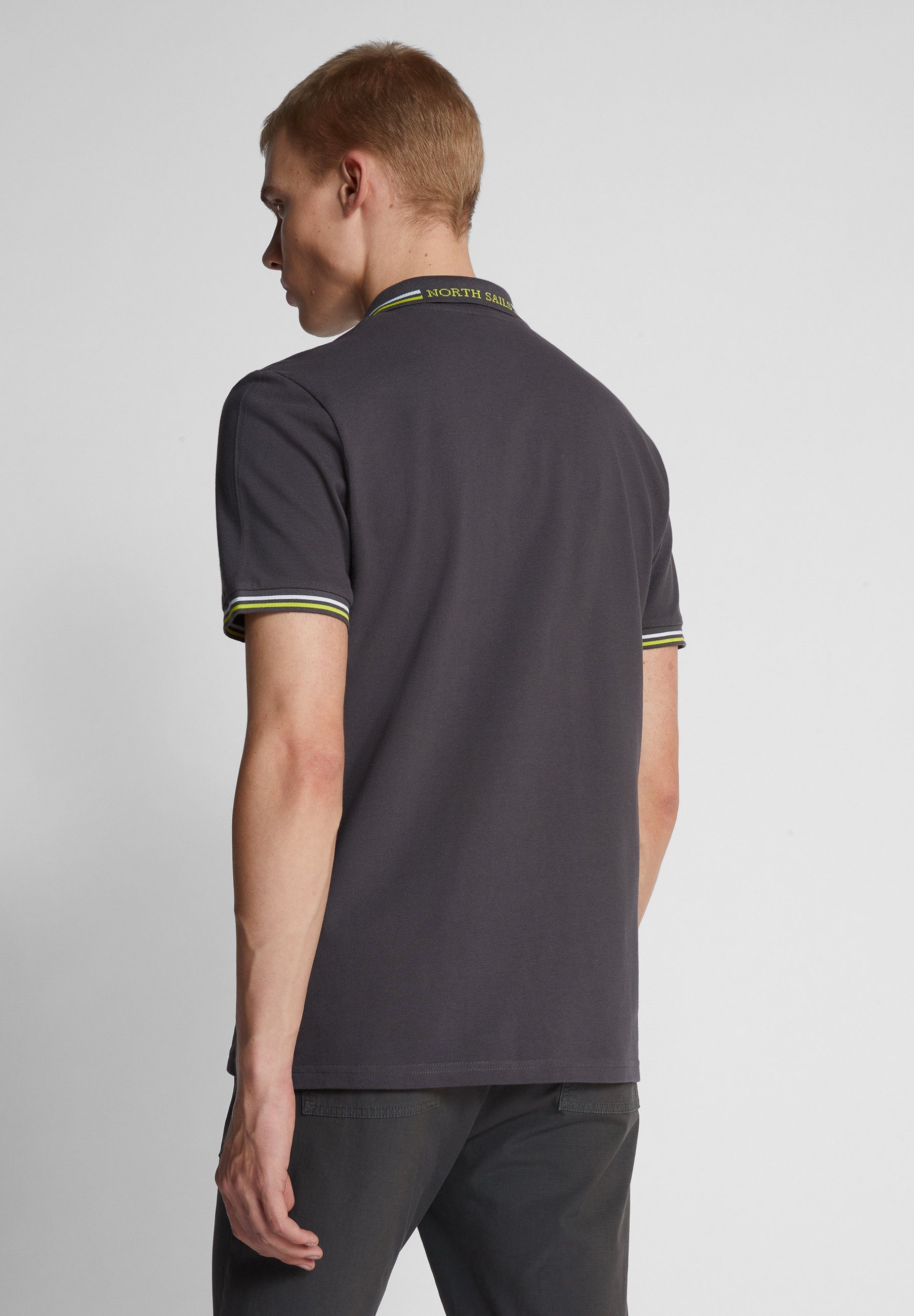 North Sails Poloshirt Polo mit Kontrastbesatz ASPHALT