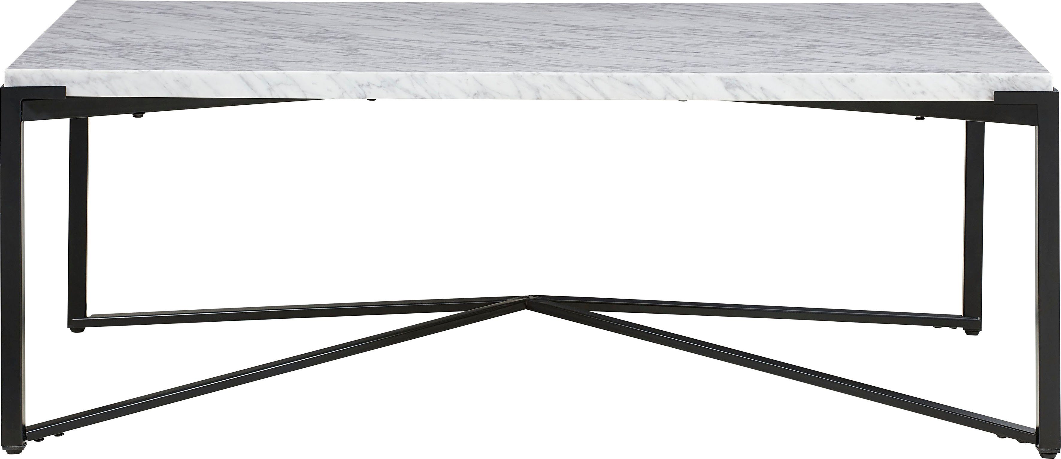 Leonique Couchtisch Saxon Couchtisch, Couchtisch, rechteckig, helle Marmorp günstig online kaufen