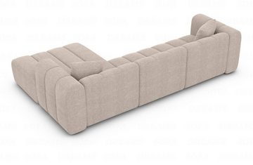 Sofa Dreams Ecksofa Stoff Luxus Ecksofa Polster Couch Stoffsofa Almagro L Form kurz, Loungesofa