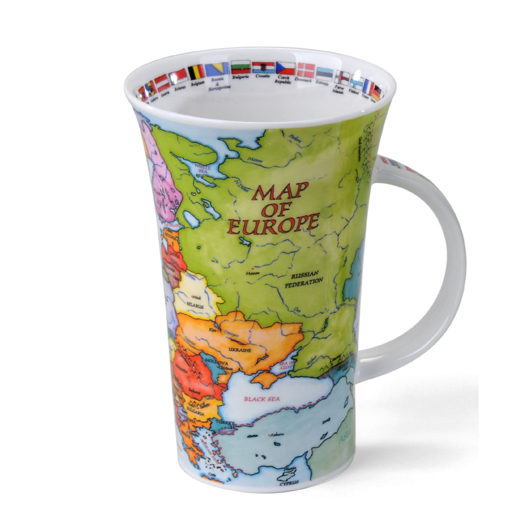 formano Tasse Dunoon Glencoe, Porzellan, Spülmaschinengeeignet, Mehrfarbig, Motiv: Landkarte