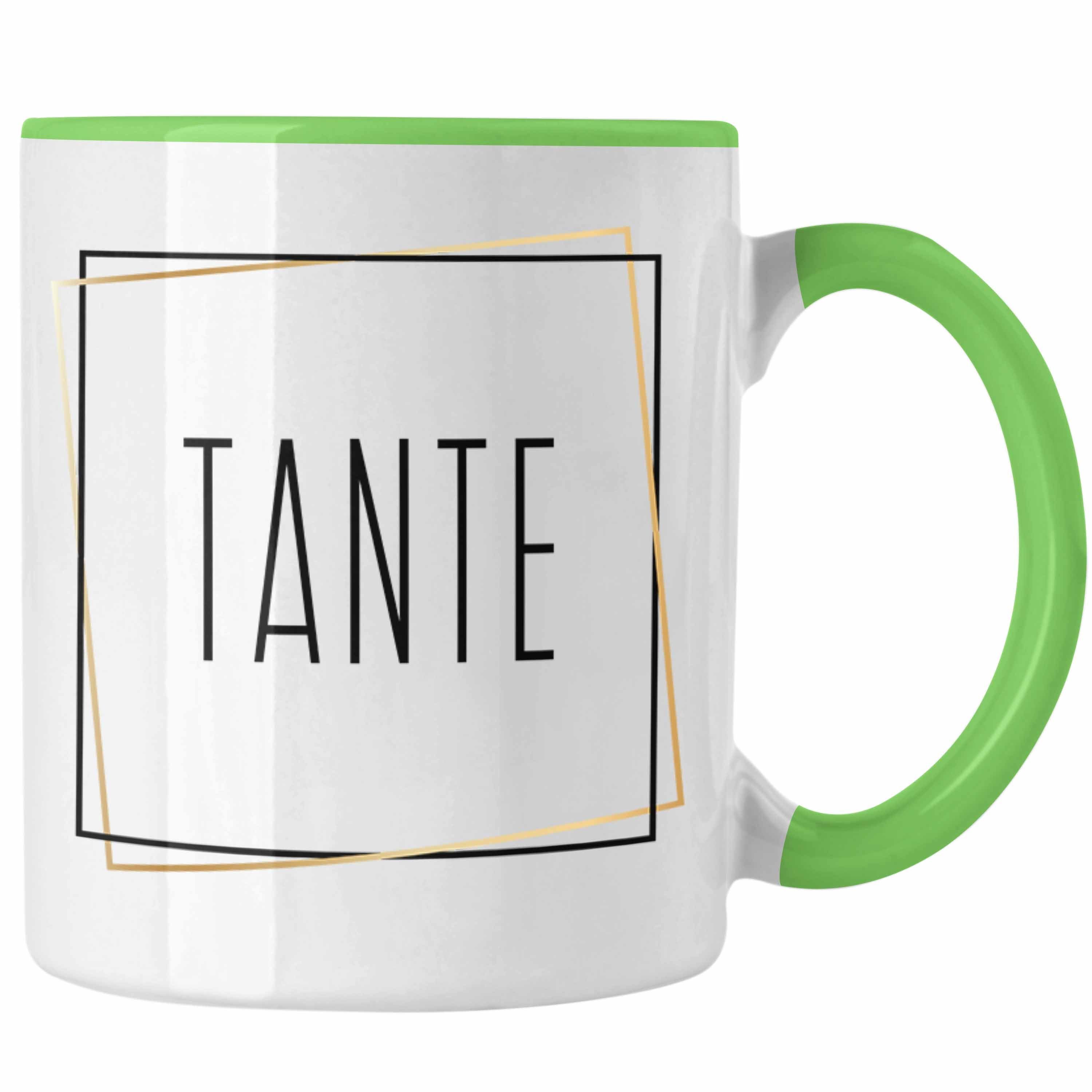 Trendation Tasse Trendation - Beste Tante Geschenk Tasse Tante Geschenkidee Du Wirst Tante Grün