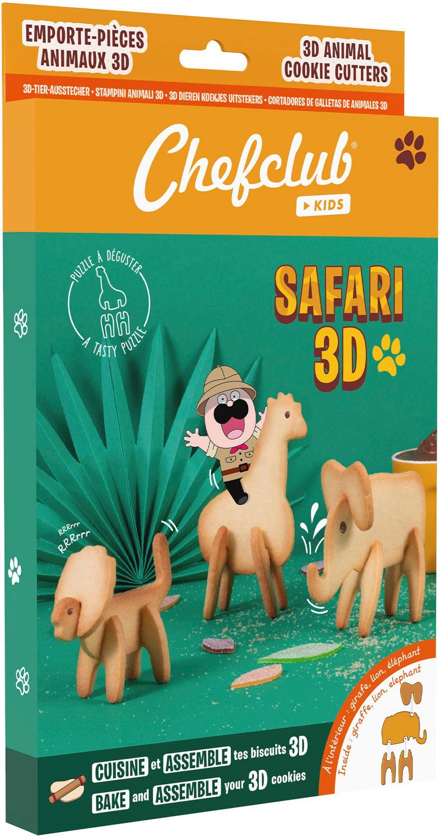 Chefclub Ausstechform Keksausstecher Safari 3D, Edelstahl, (Set, 8-St)