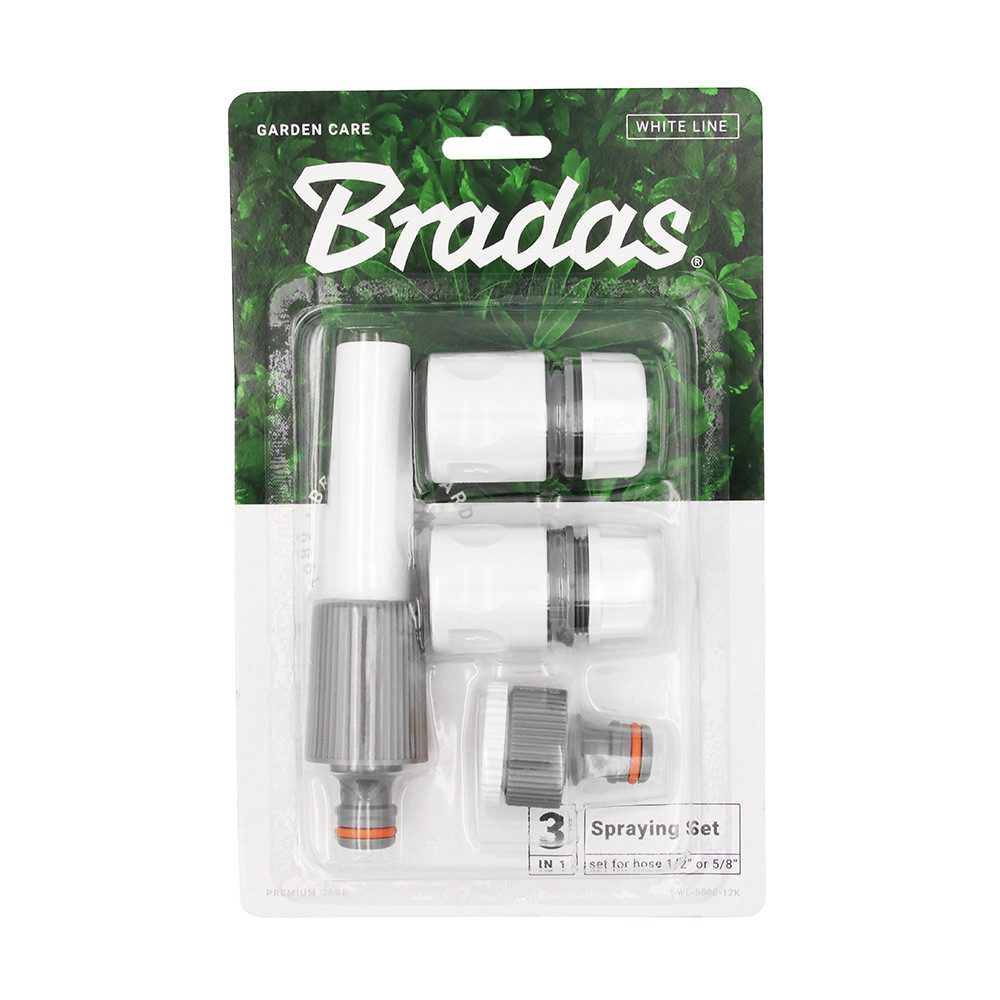 Schlauchadapter Gartenbrause Set 4-teilig 1/2" / 5/8" Sprühset Schnellkupplung