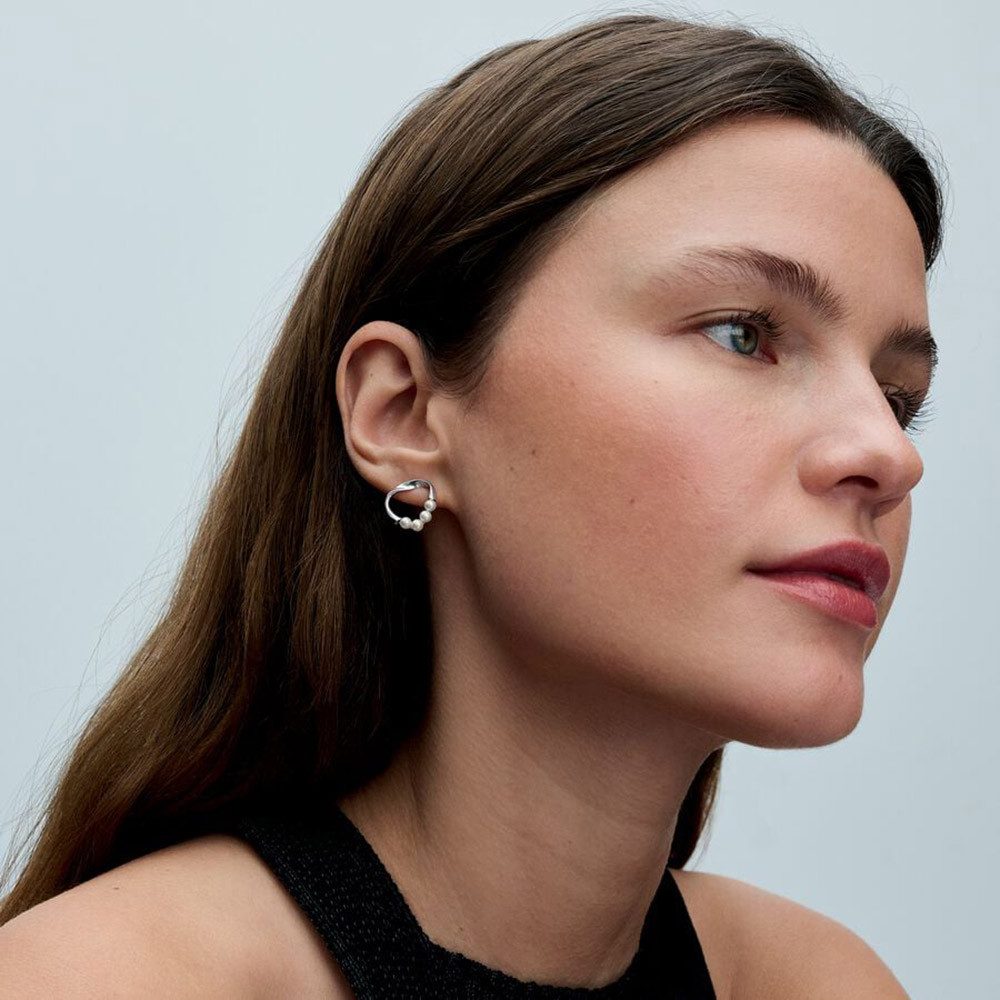 Pandora Paar Ohrstecker Süßwasser-Zuchtn Silber günstig online kaufen