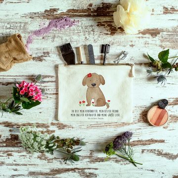 Mr. & Mrs. Panda Kosmetiktasche Hund Hundedame - Weiß - Geschenk, Kosmetikbeutel, Schminktasche, Tier (1-tlg)
