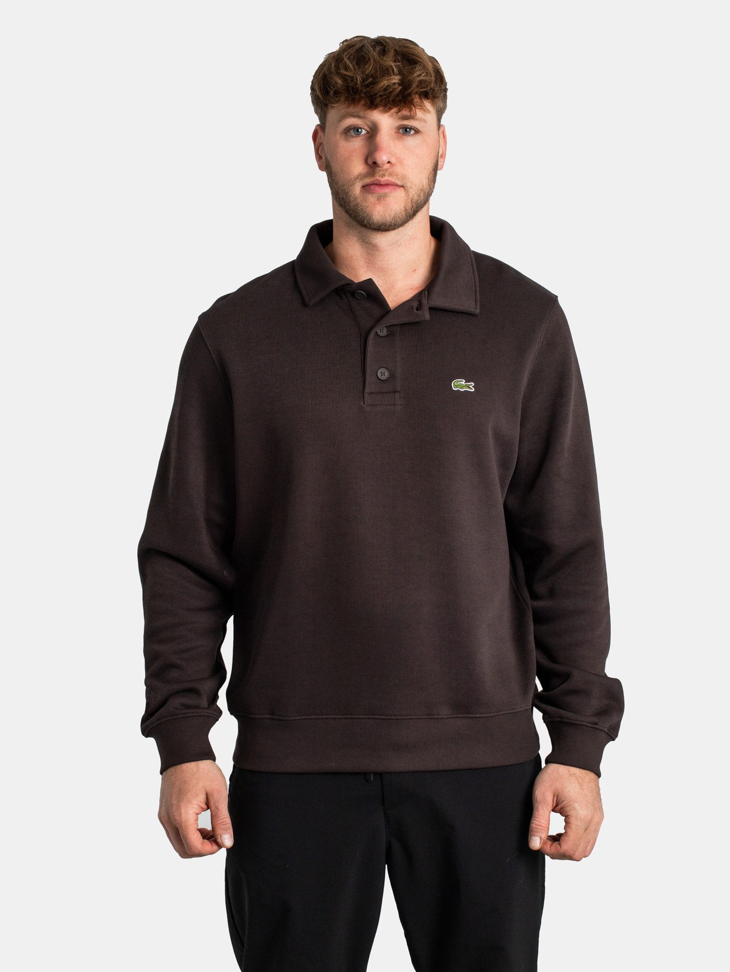 Lacoste Sweatshirt Lacoste Rippstrick Polo Sweatshirt günstig online kaufen