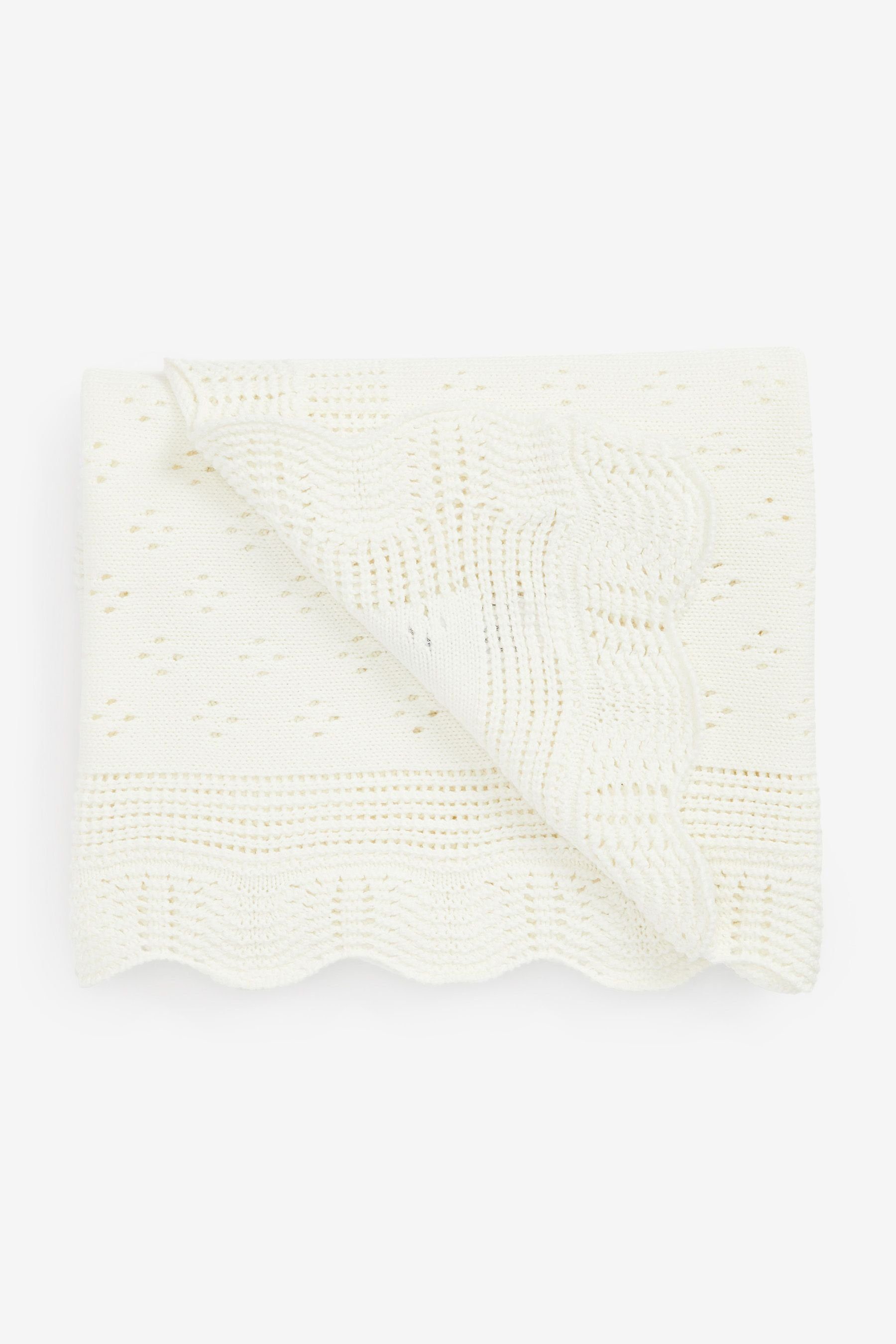 Baby-Strickdecke/Schultertuch, White Next Festliche Kinderdecke