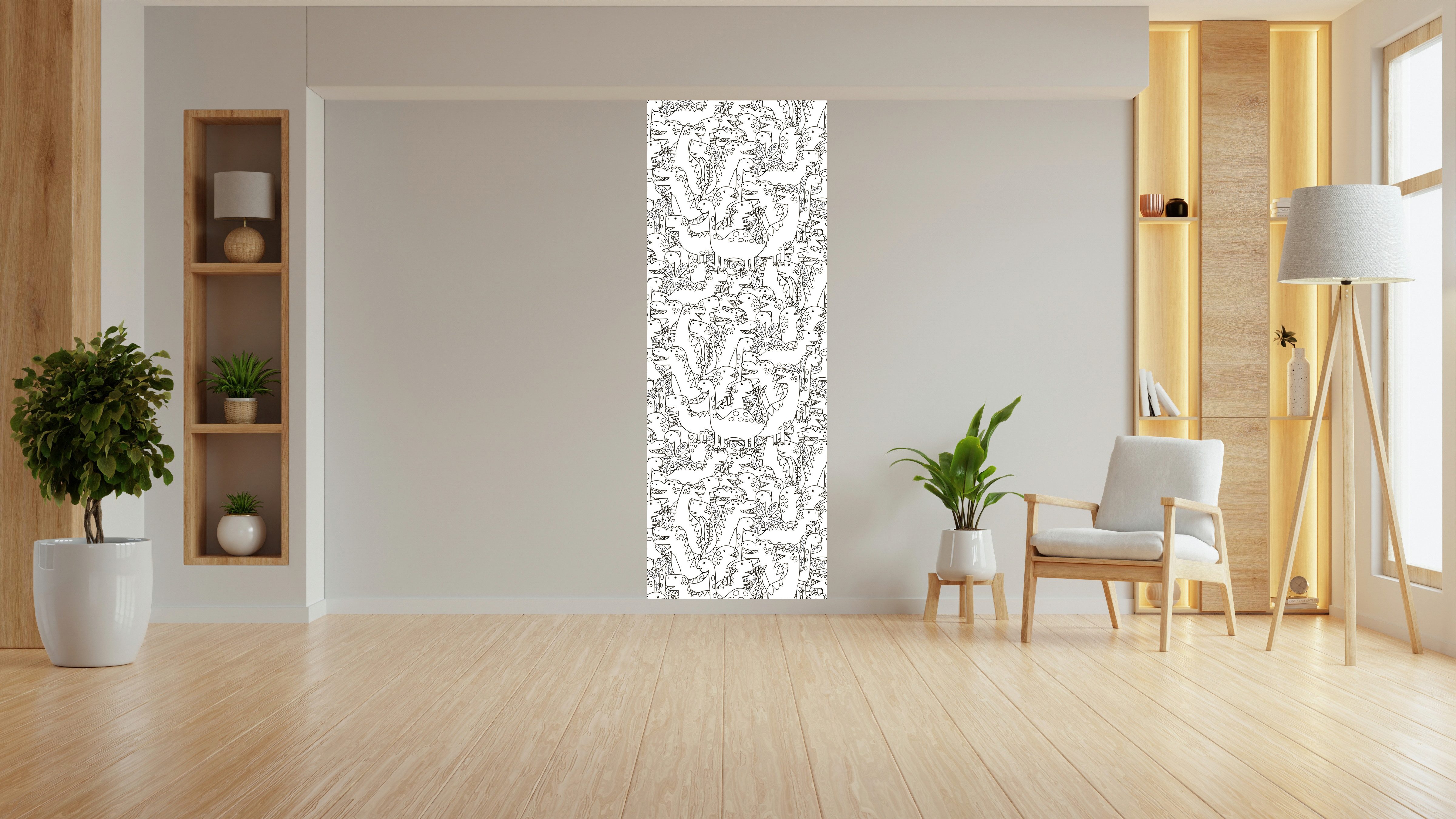 queence Wandsticker Dinosaurier (1 St), DIY-Wandsticker zum Bemalen