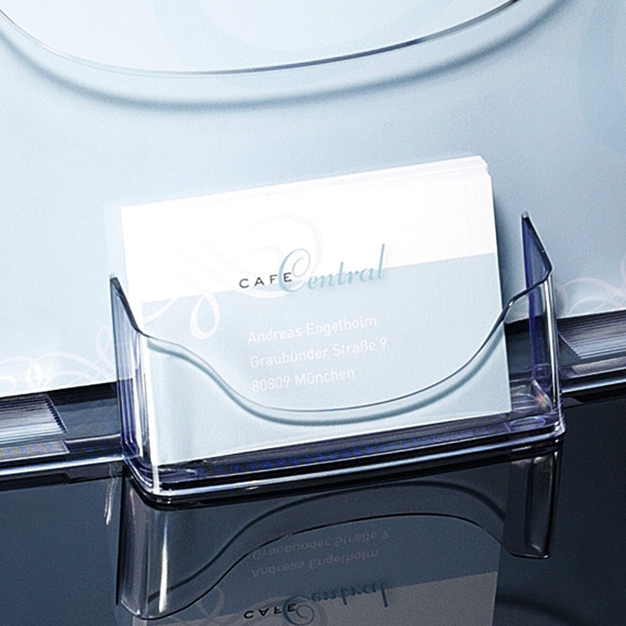 Sigel Ablageregal SIGEL LH111 Tisch-Prospekthalter - A4 - 1 Visitenkartenfach - glasklar