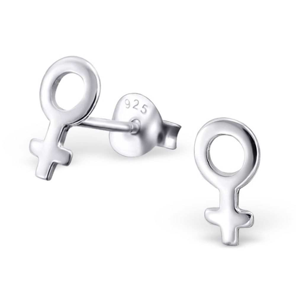 Ohrstecker-Set Ohrstecker Frauenzeichen aus 925 Silber Damen