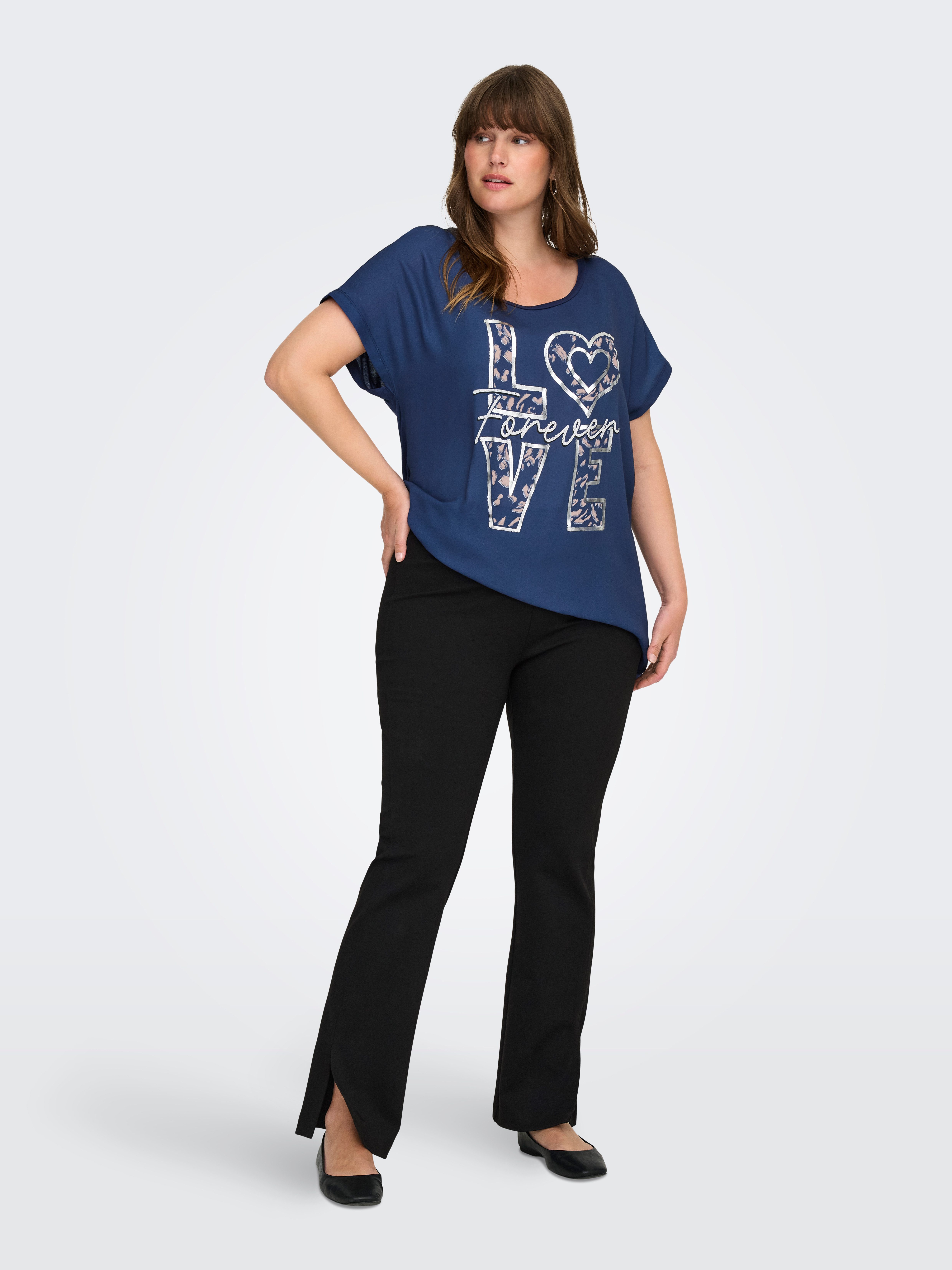 ONLY CARMAKOMA Highwaist Leggings CARMARCELLA HW SLIT FLARE LEGGING PNT