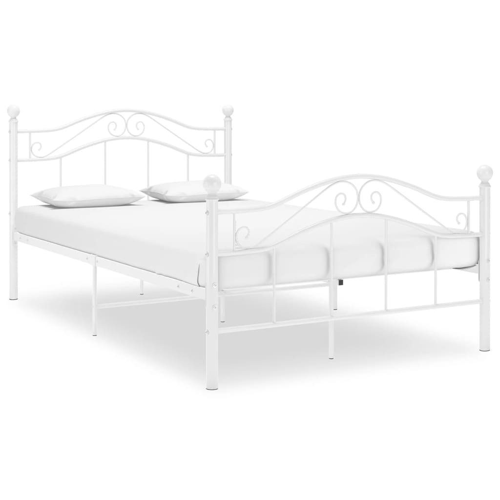 furnicato Bettgestell Bett Weiß Metall 120x200 günstig online kaufen