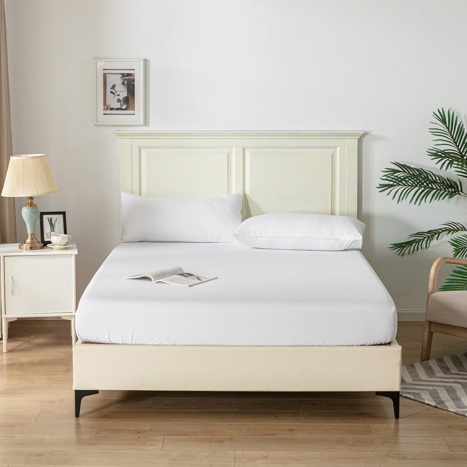 Good Nite Spannbettlaken Bettlaken, 30 cm Tief, Polyester, Weich, Atmungsaktiv, Waschbar, Gummizug: Rundum Elastisches Band, Für bett 90 x 200,Matratzen bis 30  – Bild 5 von 5