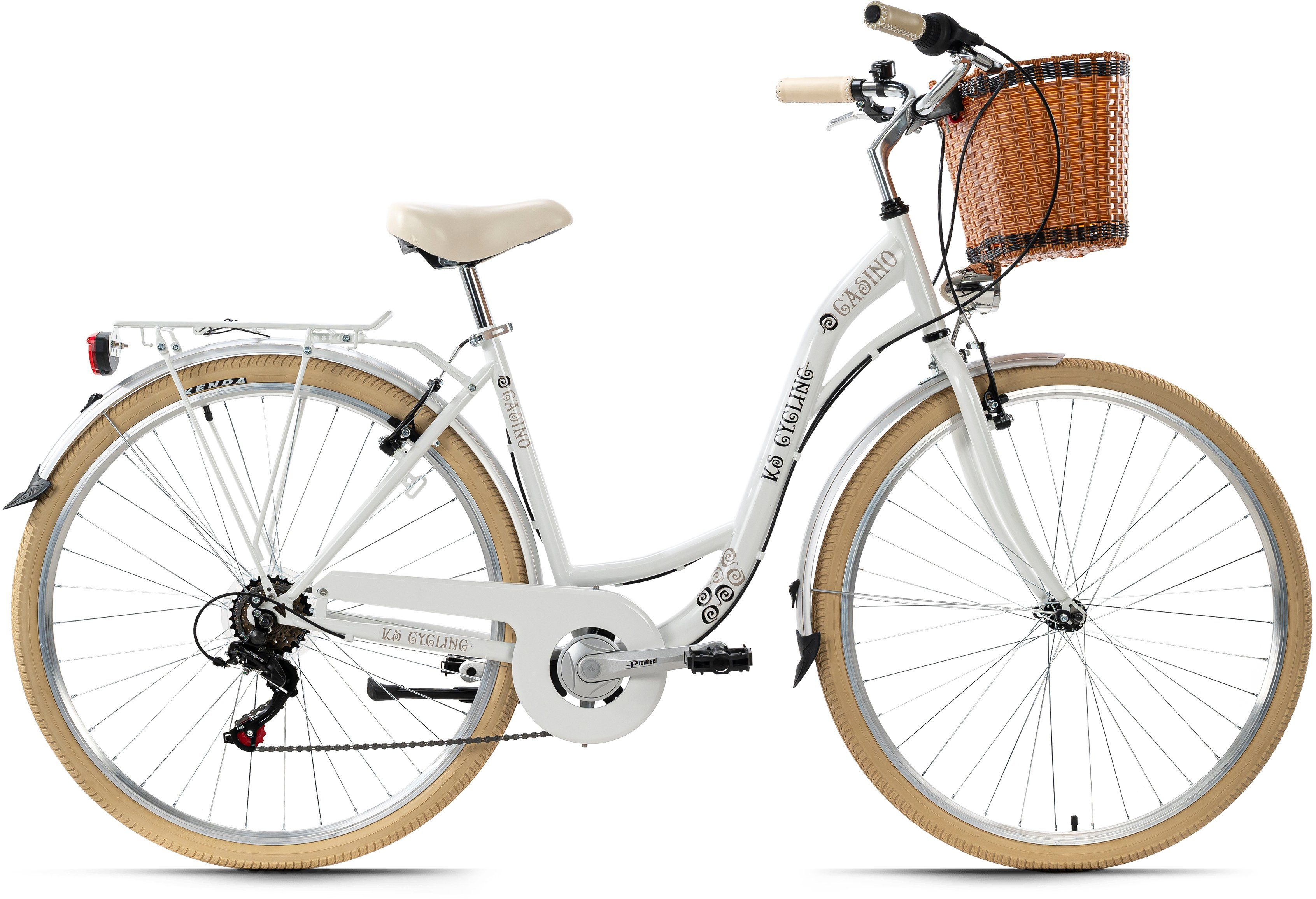 KS Cycling Cityrad Casino, 6 Gang Shimano Tourney Schaltwerk, Kettenschaltung, für Damen, Kettenschaltung