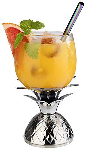Buddy\'s Pineapple Buddy´s Ananas 350 2 Becher Edelstahl/Glas Glas, Mug, Cocktail ml, Becher, Bar,