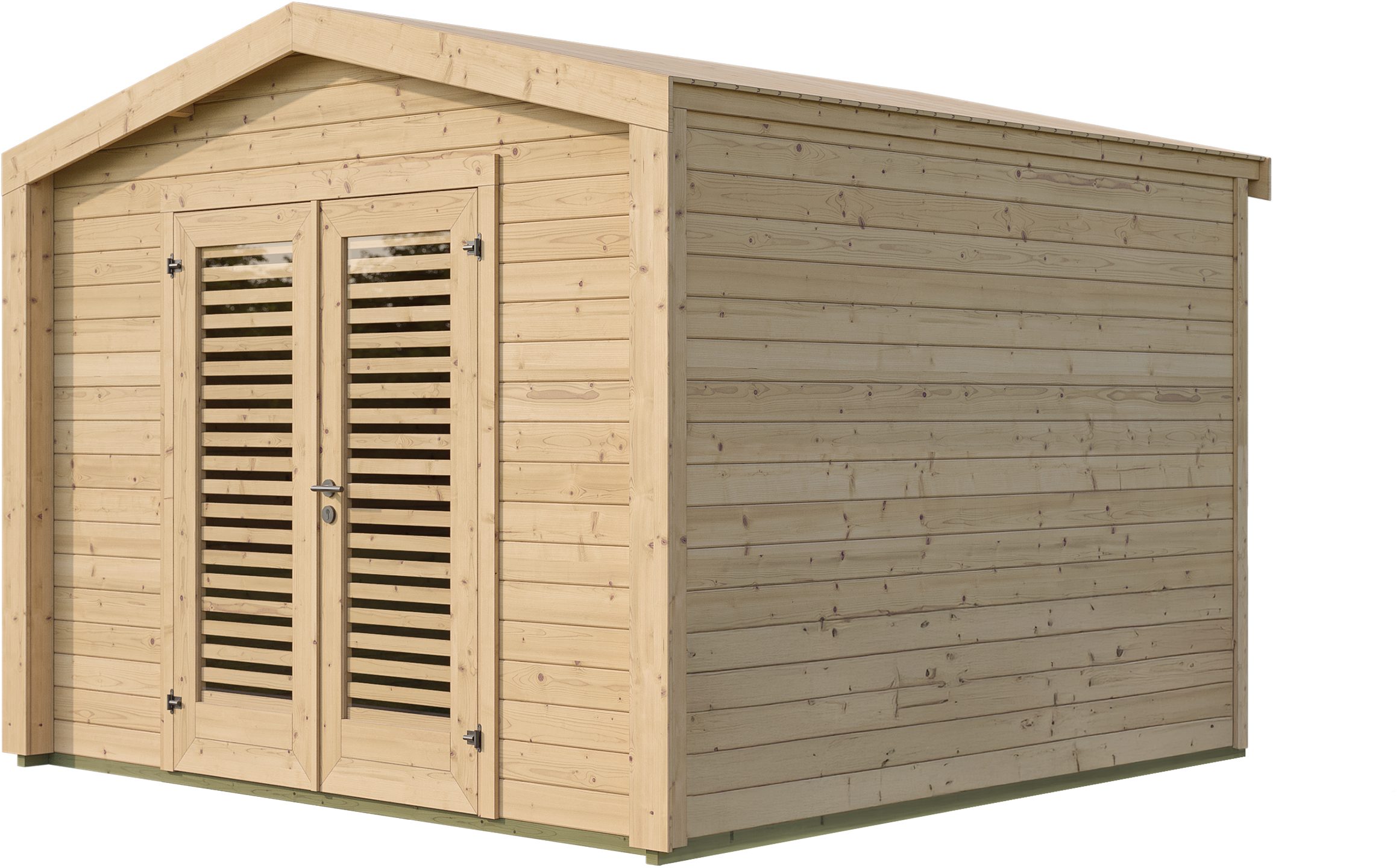 weka Gartenhaus Killarney, BxT: 311x313 cm, Doppeltür mit Lamellen