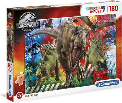 Clementoni® Puzzle Jurassic World Puzzle 180 Teile - Kinderpuzzle, 180 Puzzleteile