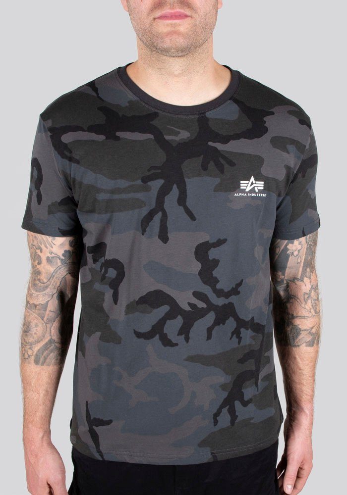 Rundhalsshirt Alpha Industries T Camo Backprint camo black