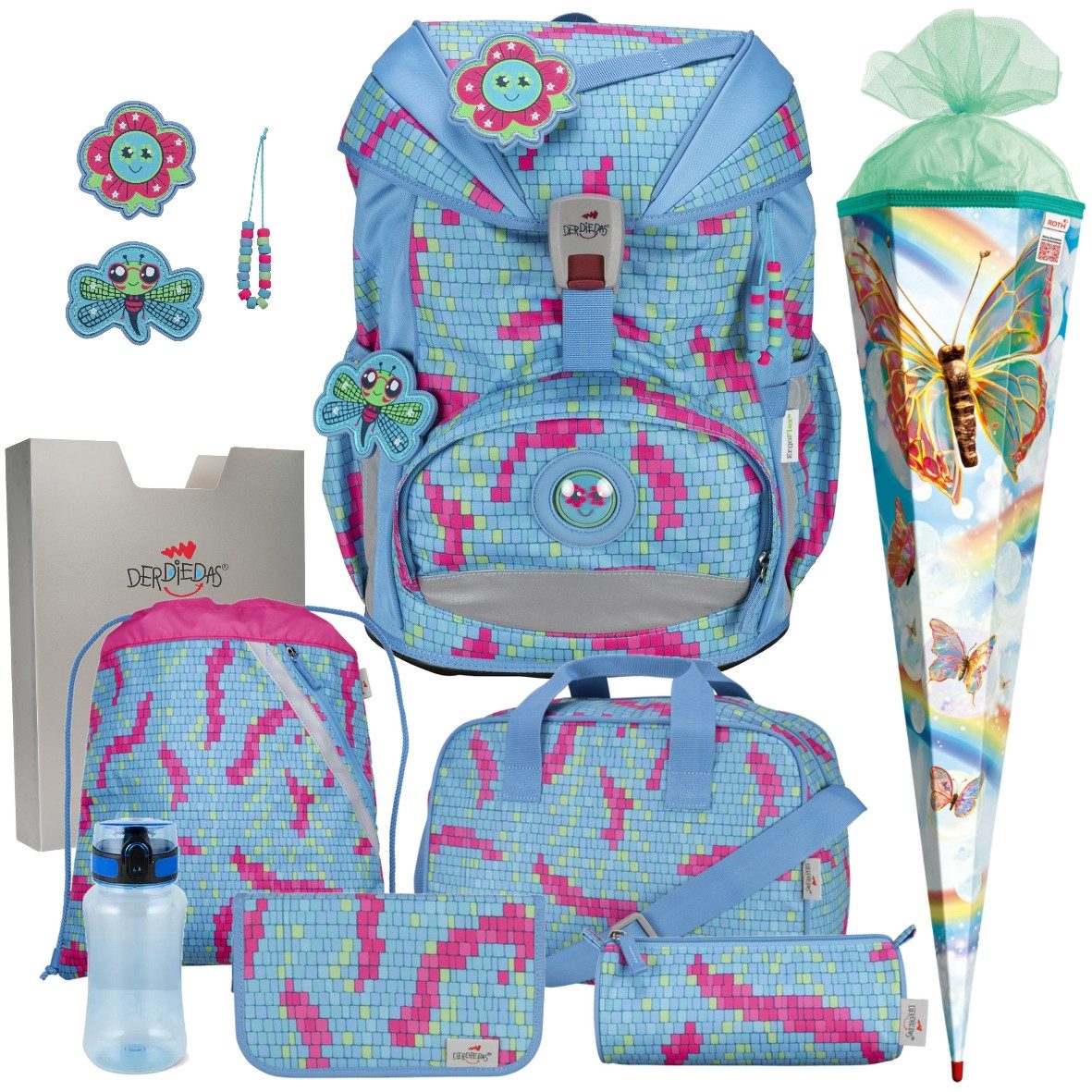 DerDieDas® Schulranzen Mädchen 1.Klasse ErgoFlex Light in unterschiedlichen Sets