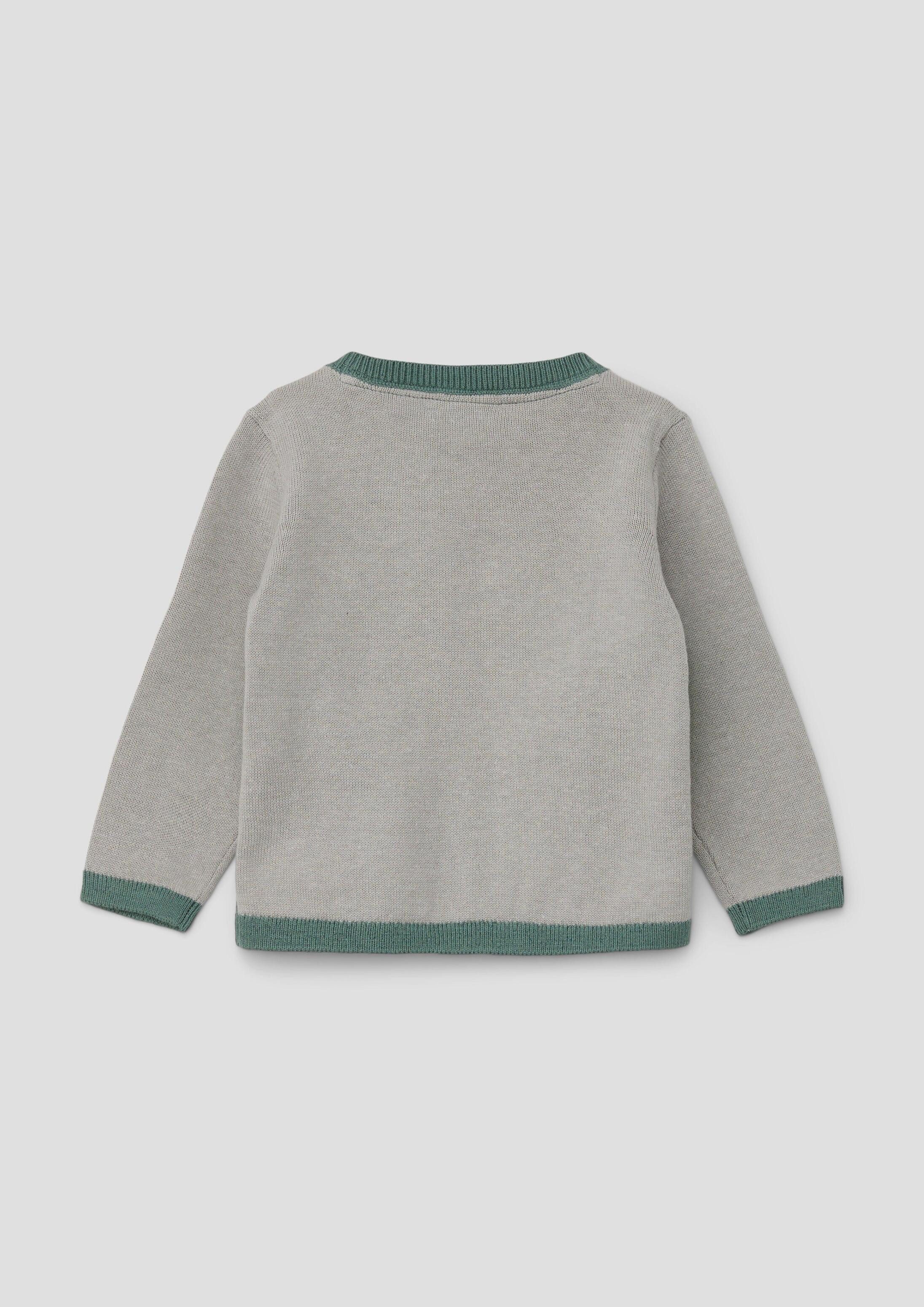 s.Oliver Longpullover Strickpullover Strickpullover mit Tiermuster