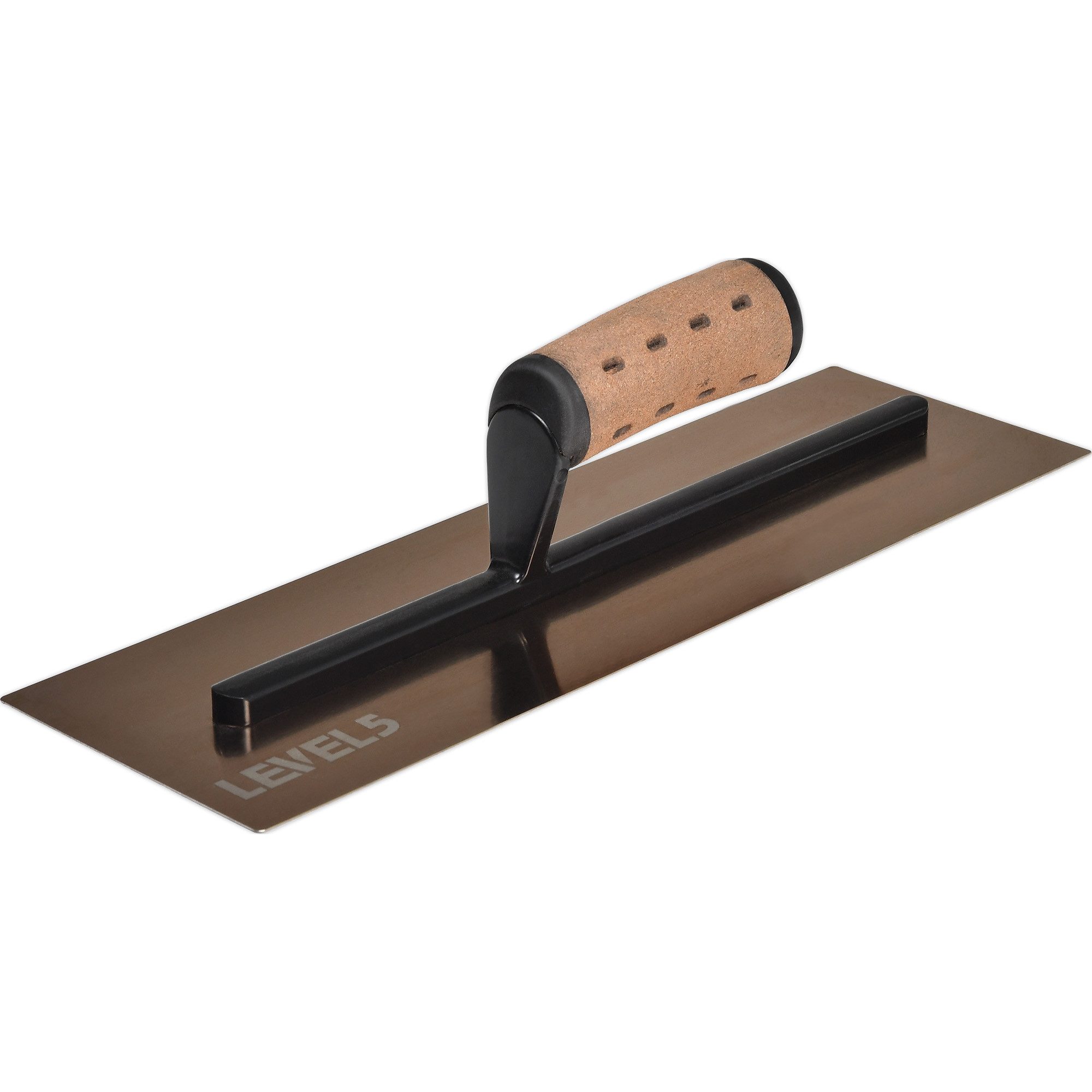 LEVEL5 Multifunktionsspachtel LEVEL5 Glätt- Gipserkelle Leder Griff 120x356x0,7mm/14" 4-962