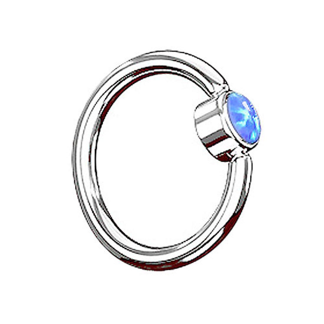 Nasenpiercing BCR Tragus Piercing Klemmring Flache Kugel Opal