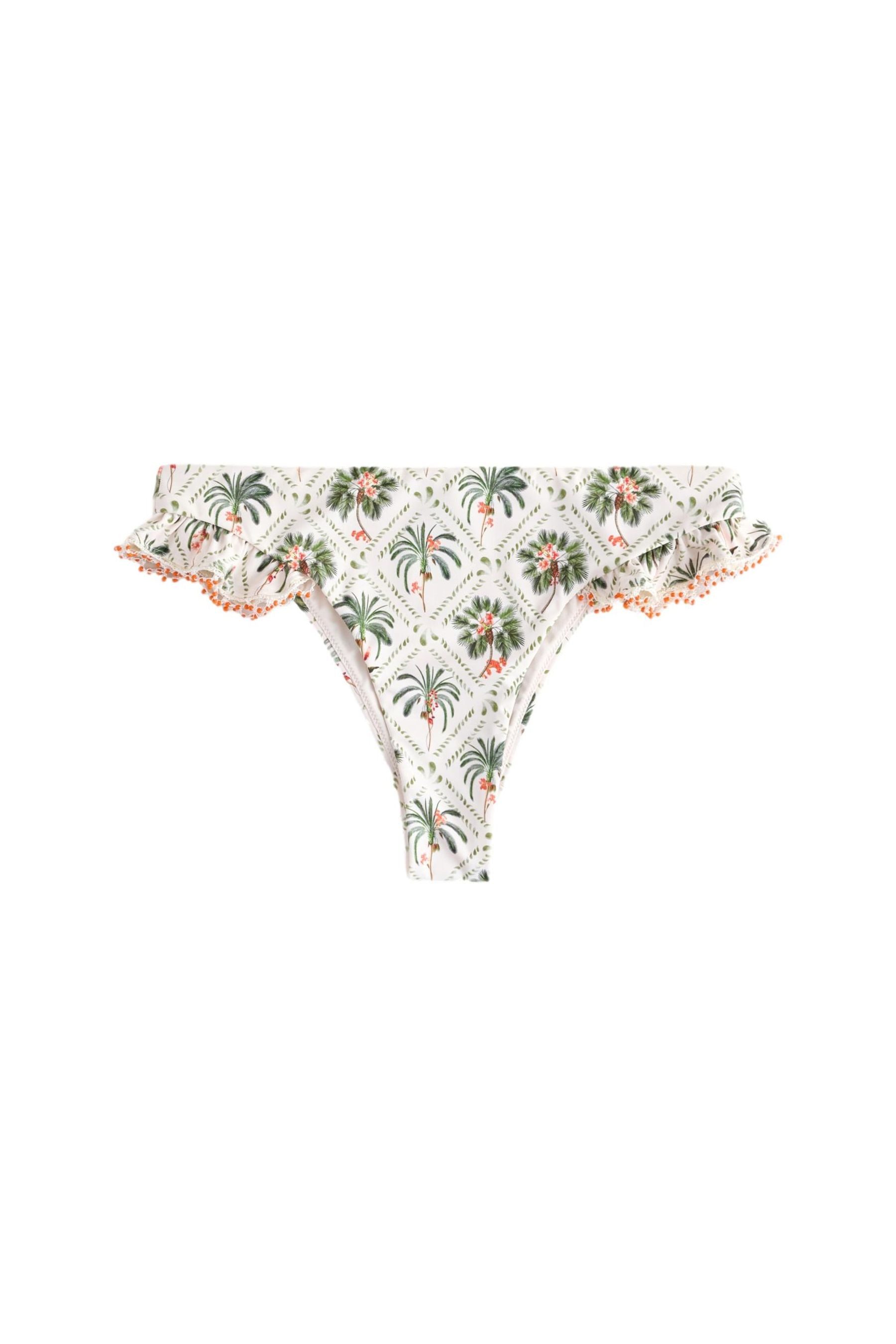 Next Bikini-Hose Bikinihose mit hohem Bein, Perlchen und Rüschen (1-St) günstig online kaufen