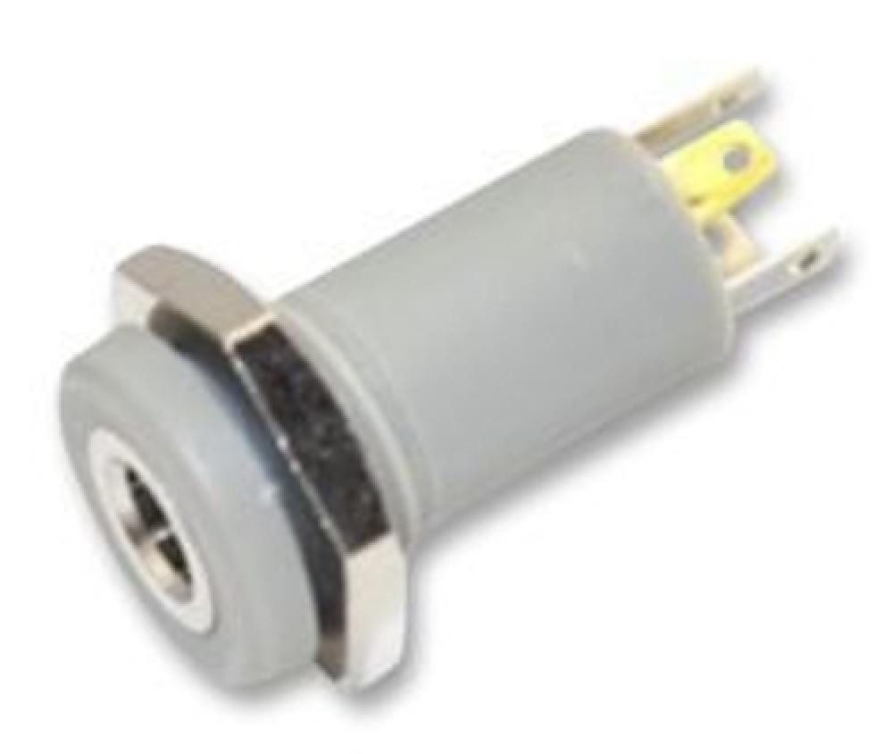 Einbau-Klinkenbuchse, 3,5mm, 4 polig, Kunststoffausführung, Lötmontage Audio- & Video-Adapter