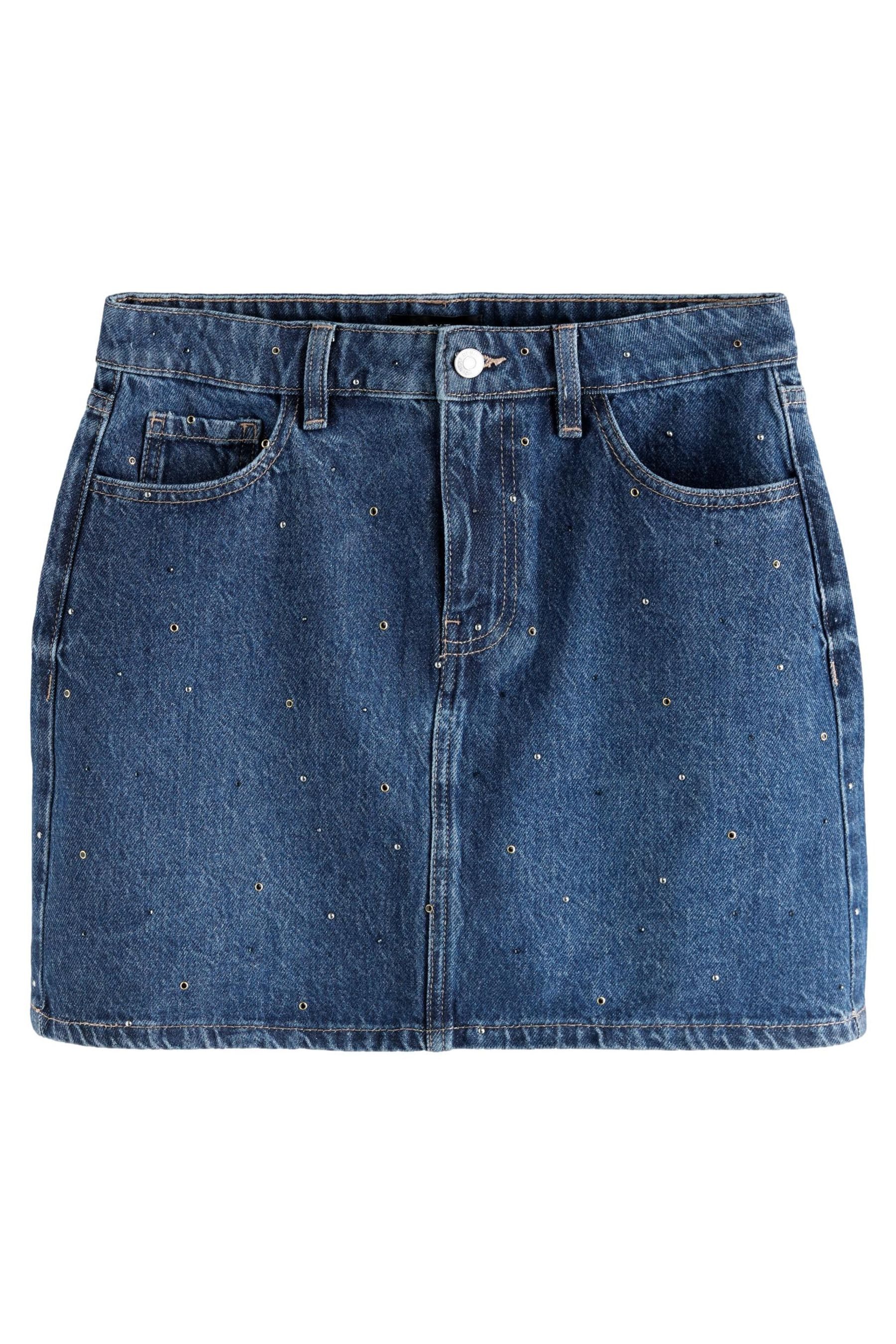 Next Jeansrock Verzierter Jeans-Minirock aus 100 % günstig online kaufen